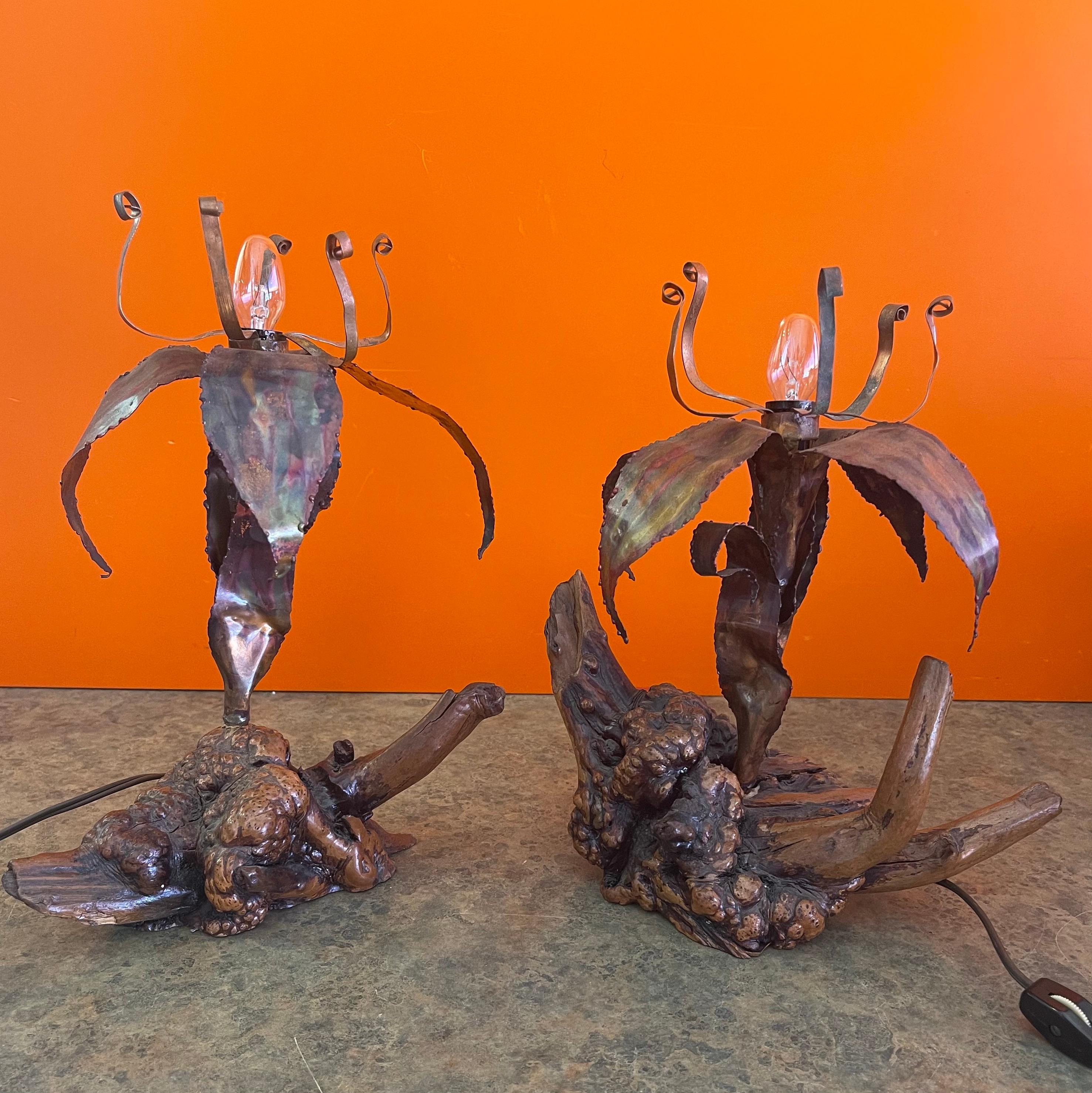 Pair of Mid-Century Sculptural Sea Urchin Table Lamps by Curtis Jere 8