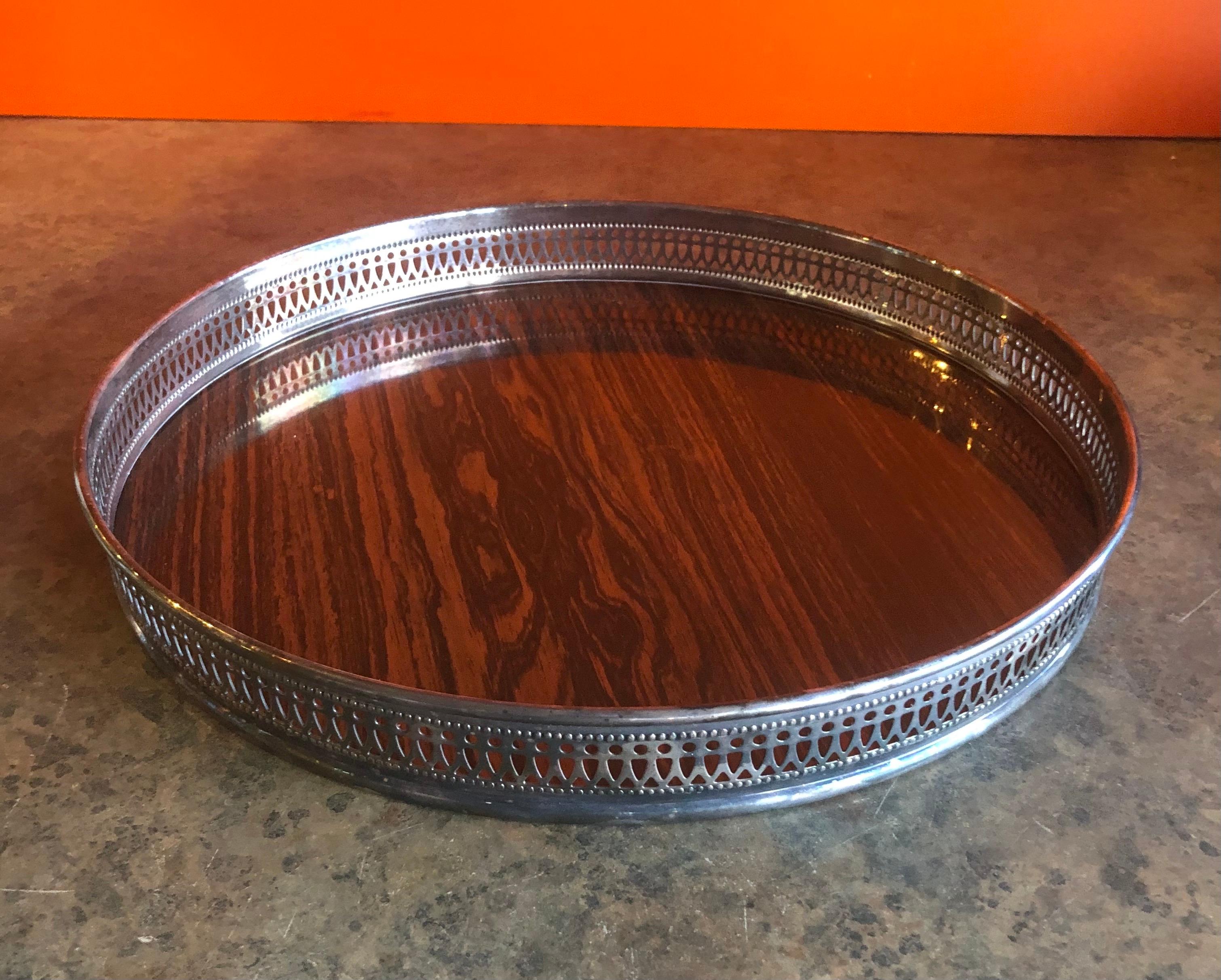 American Pair of Midcentury Serving Trays by Sheffield Silver Co.