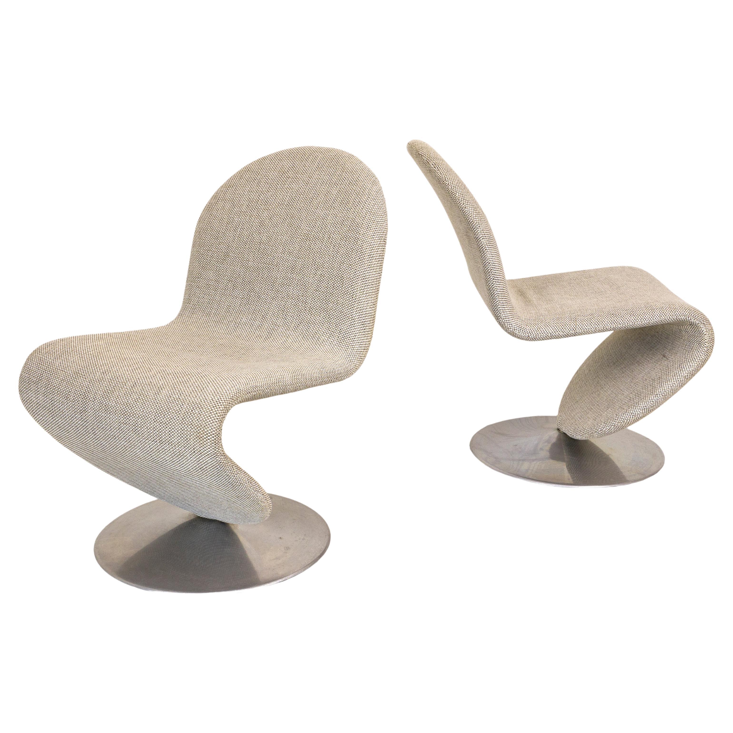 Pair of Mid-Century Side Chairs "System 123", circa 1973, Denmark