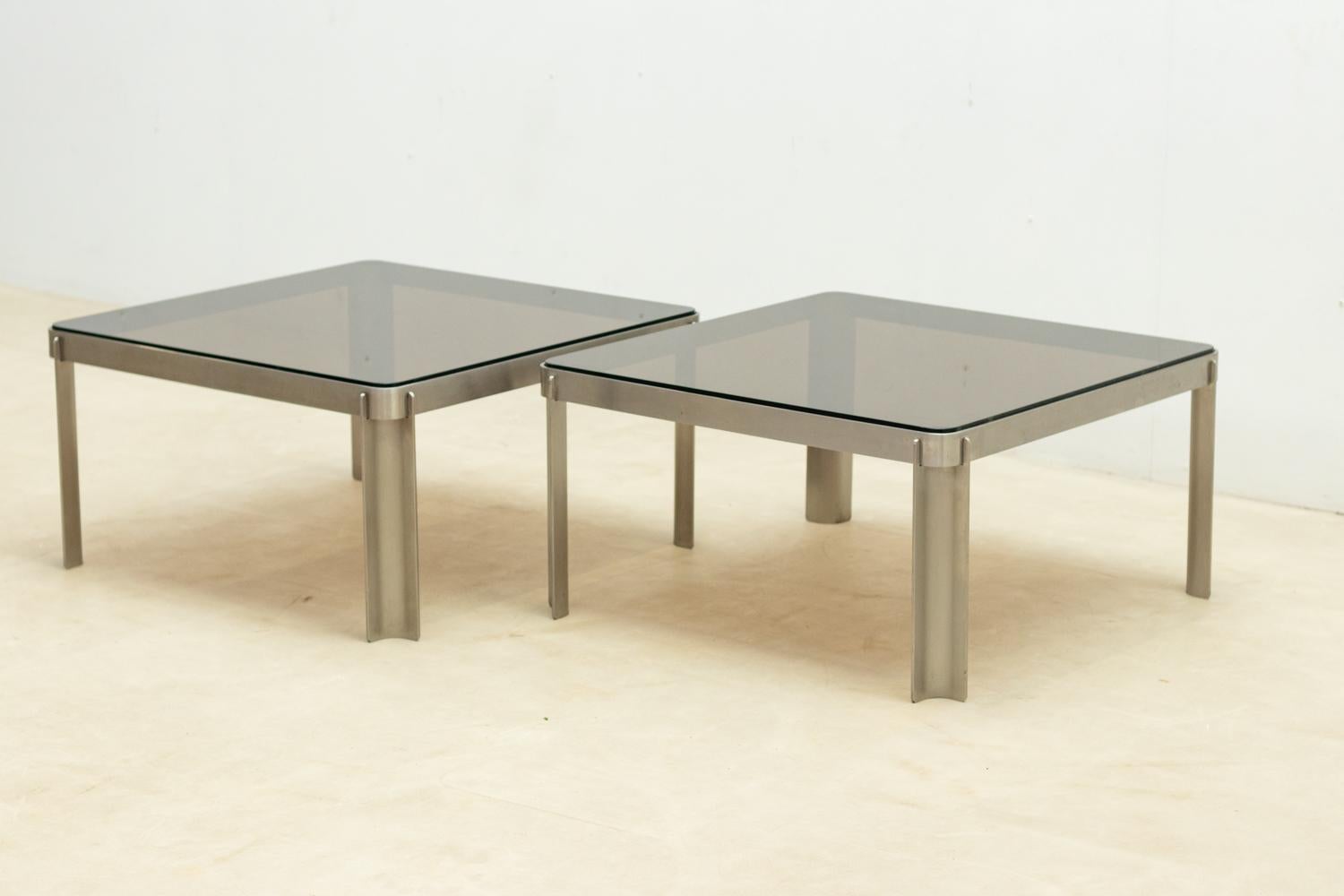 Pair of mid-century side tables, 1970s For Sale 9