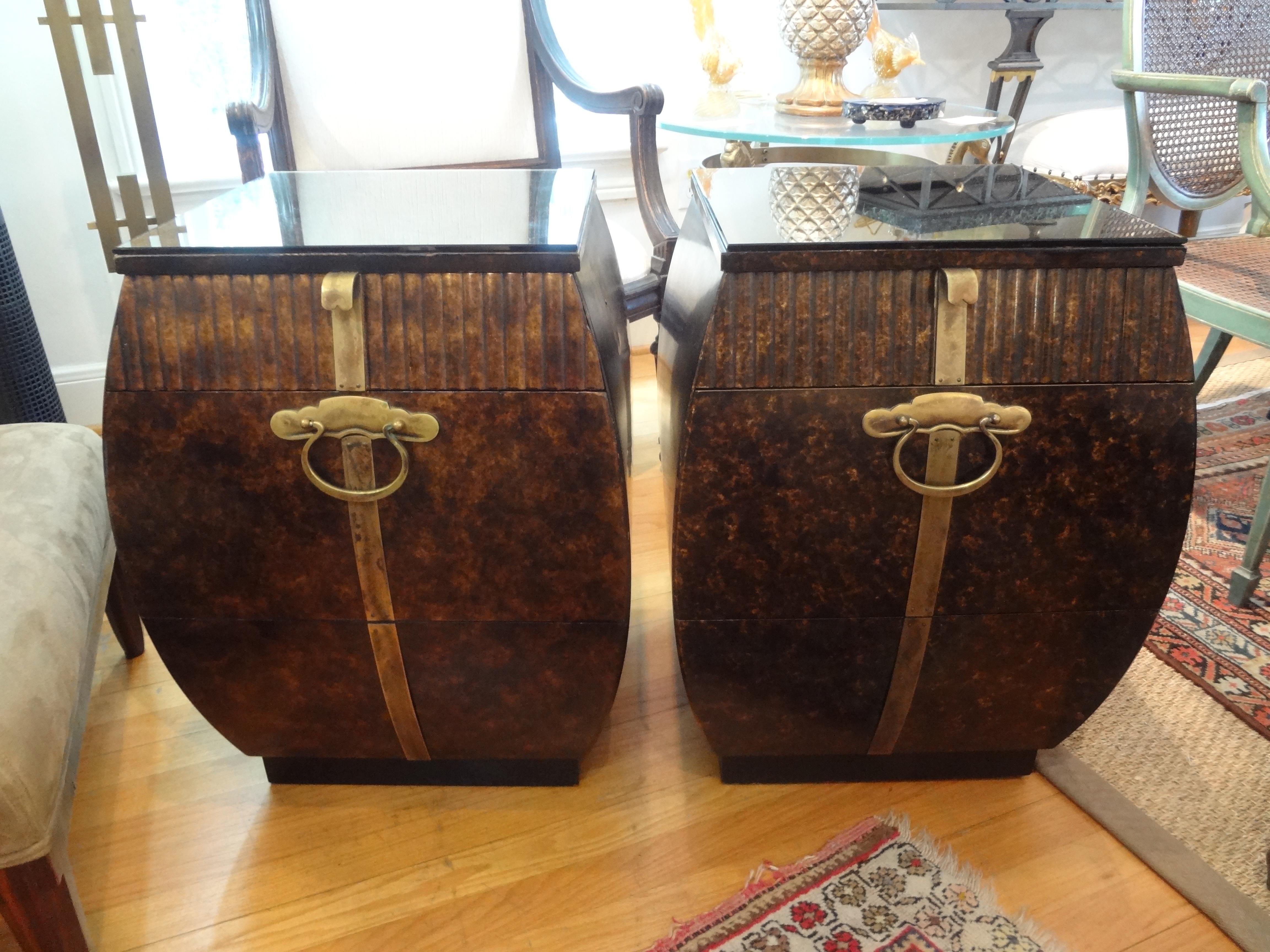 American Pair of Nightstands Stamped John Widdicomb