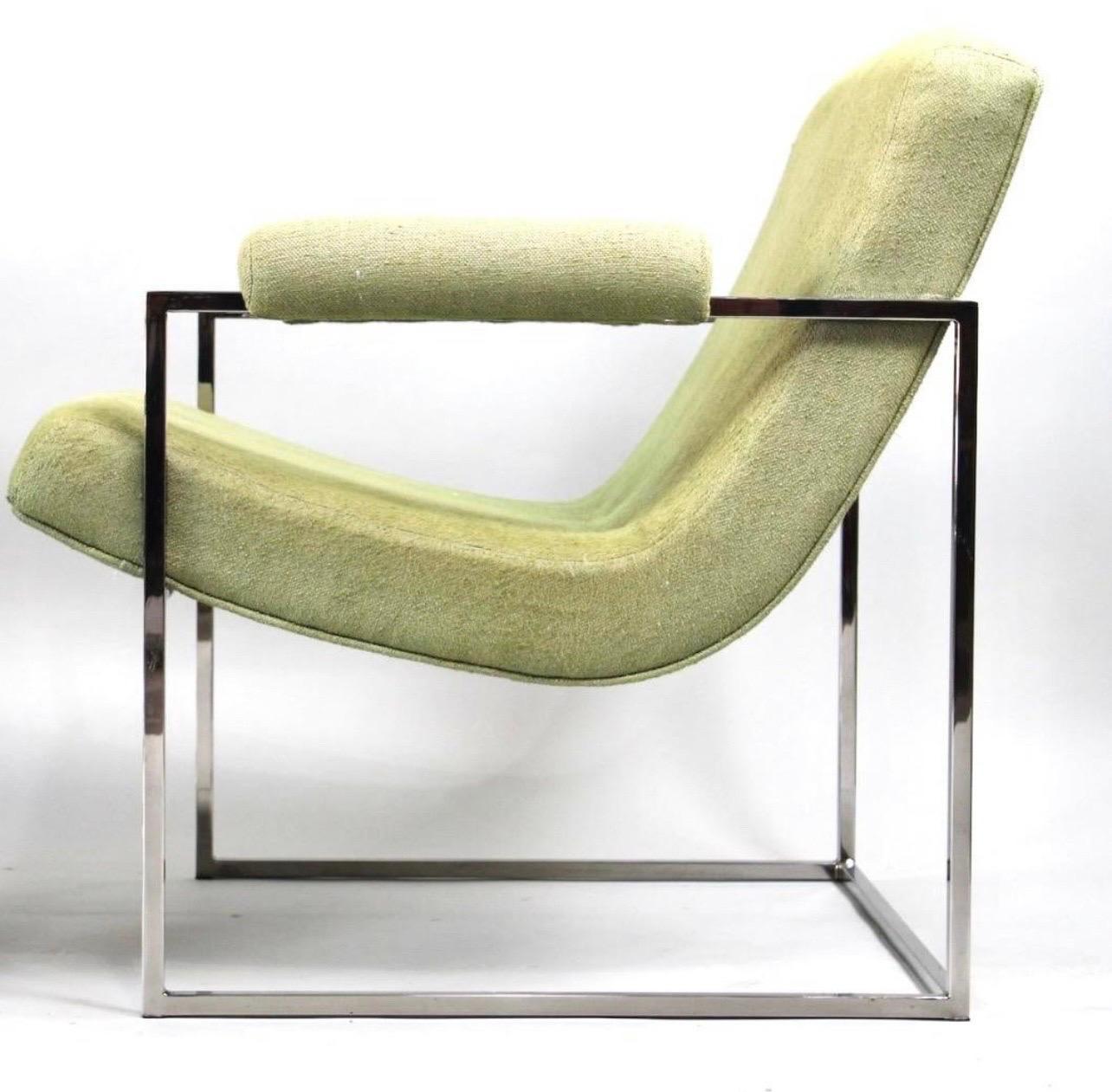 Mid-Century Modern Pair of Midcentury Signed Thayer Coggin Milo Baughman Scoop Lounge Chairs
