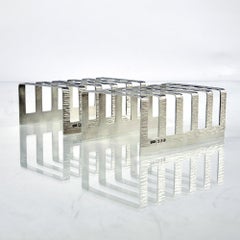 Pair of Midcentury Silver Toast Racks