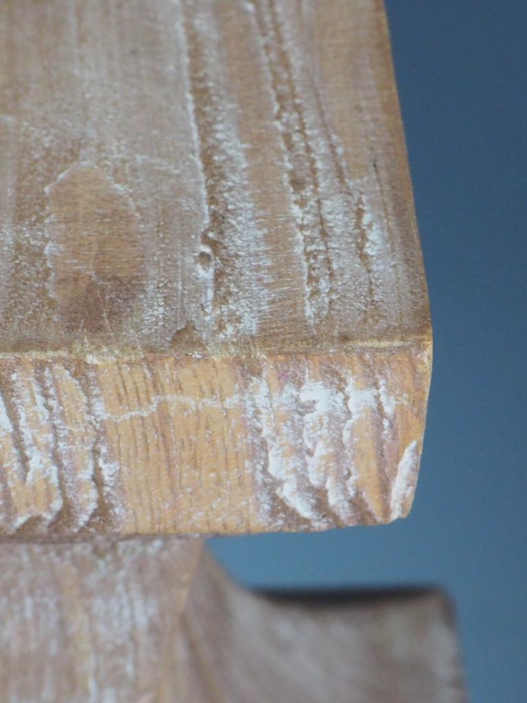 Paire de lampes de table en bois de manguier massif du milieu du siècle, Lime Wood en vente 4