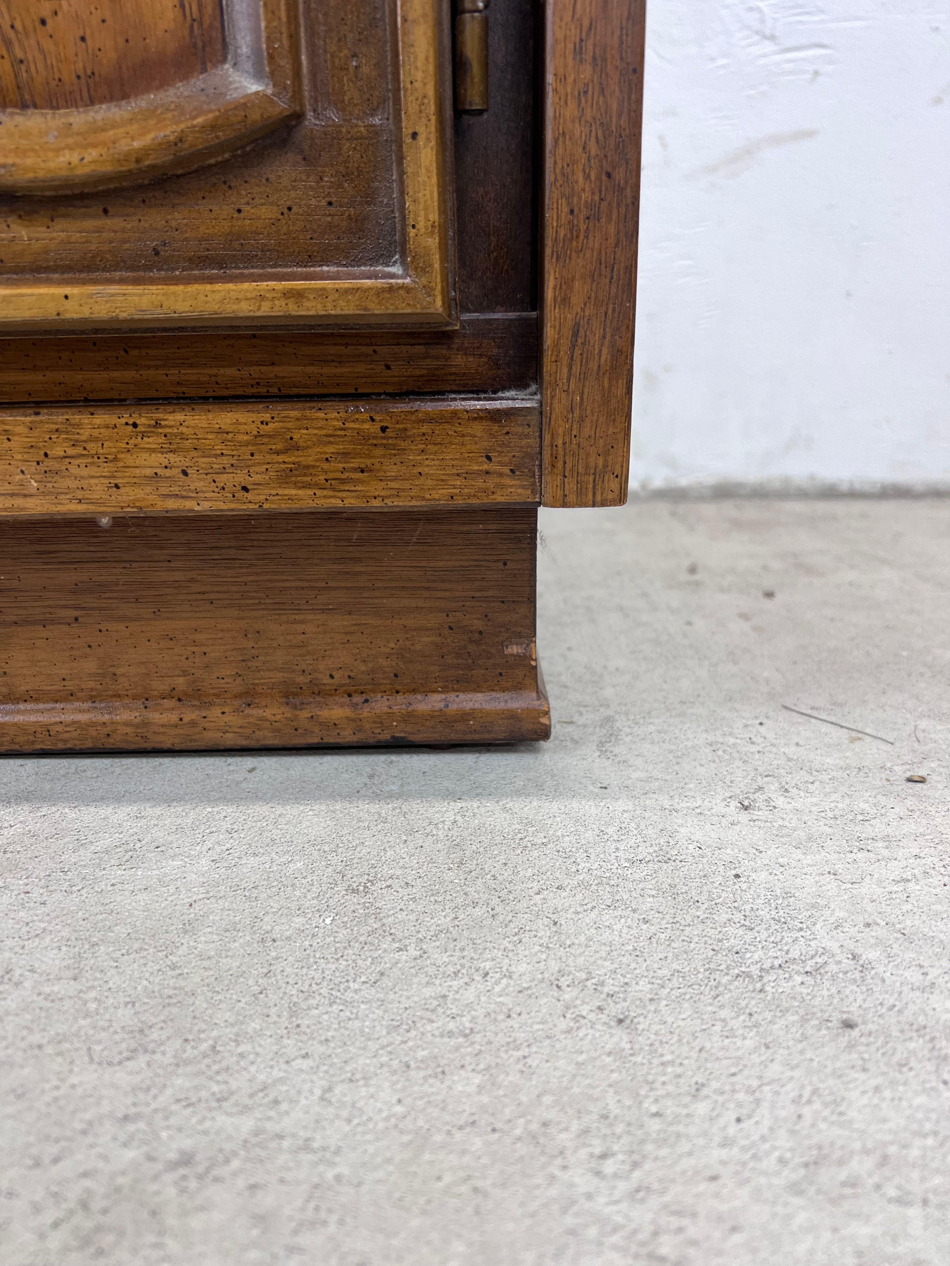 Mid-20th Century Pair of Mid Century Spanish Revival End Table Cabinets by Bassett