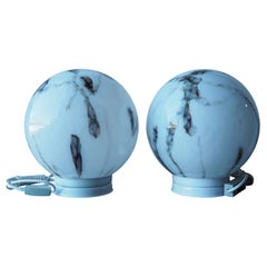 Pair of Mid-Century Sphere Table Lamps, Europe, 1970s