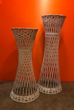 Pair of Mid-Century Spun Fiberglass Pedestals / Plant Stands by Russell Woodard