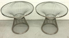 Pair of Mid Century Stainless Steel Side Tables, Style of Platner