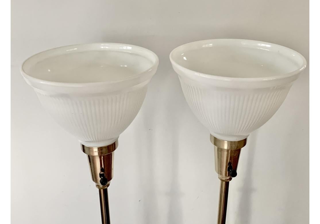 Mid-Century Modern Pair Of Mid Century Stiffel Torchiere Table Lamps For Sale