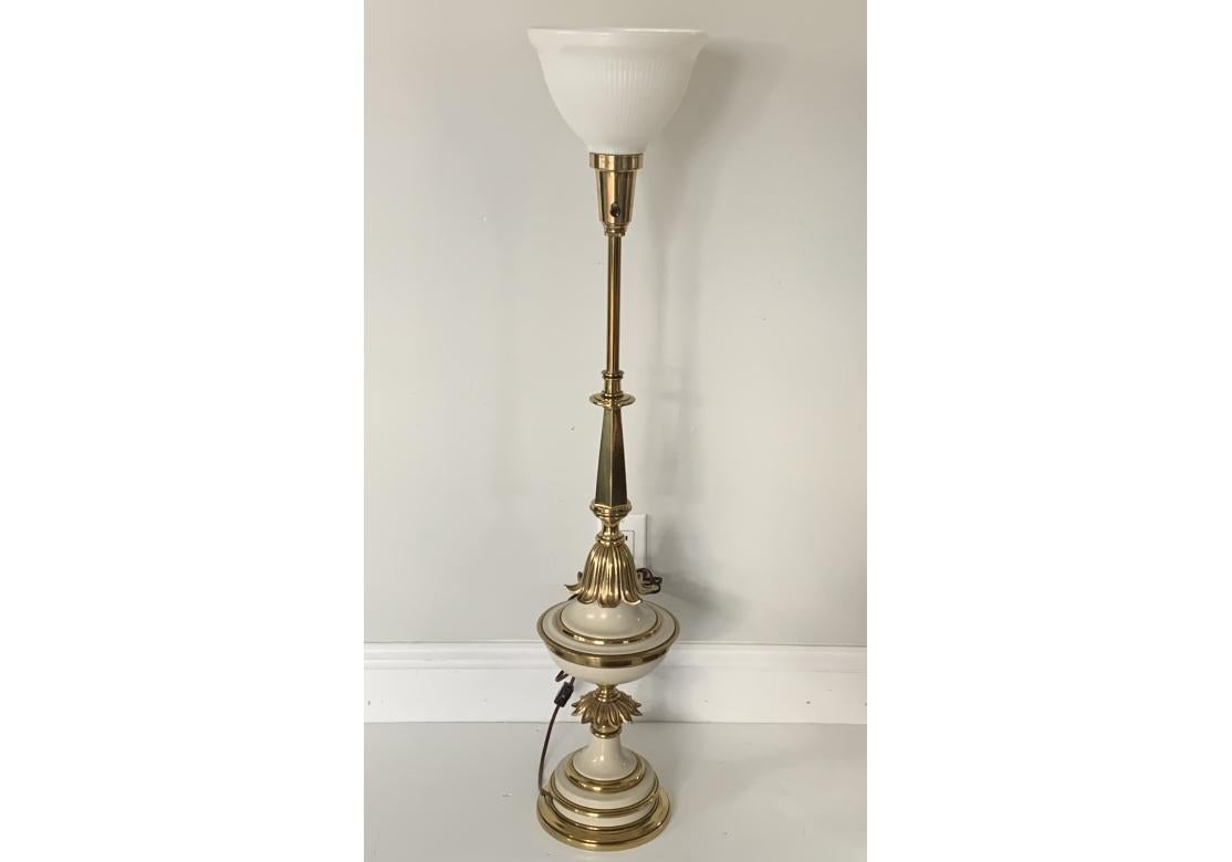 Pair Of Mid Century Stiffel Torchiere Table Lamps For Sale 1