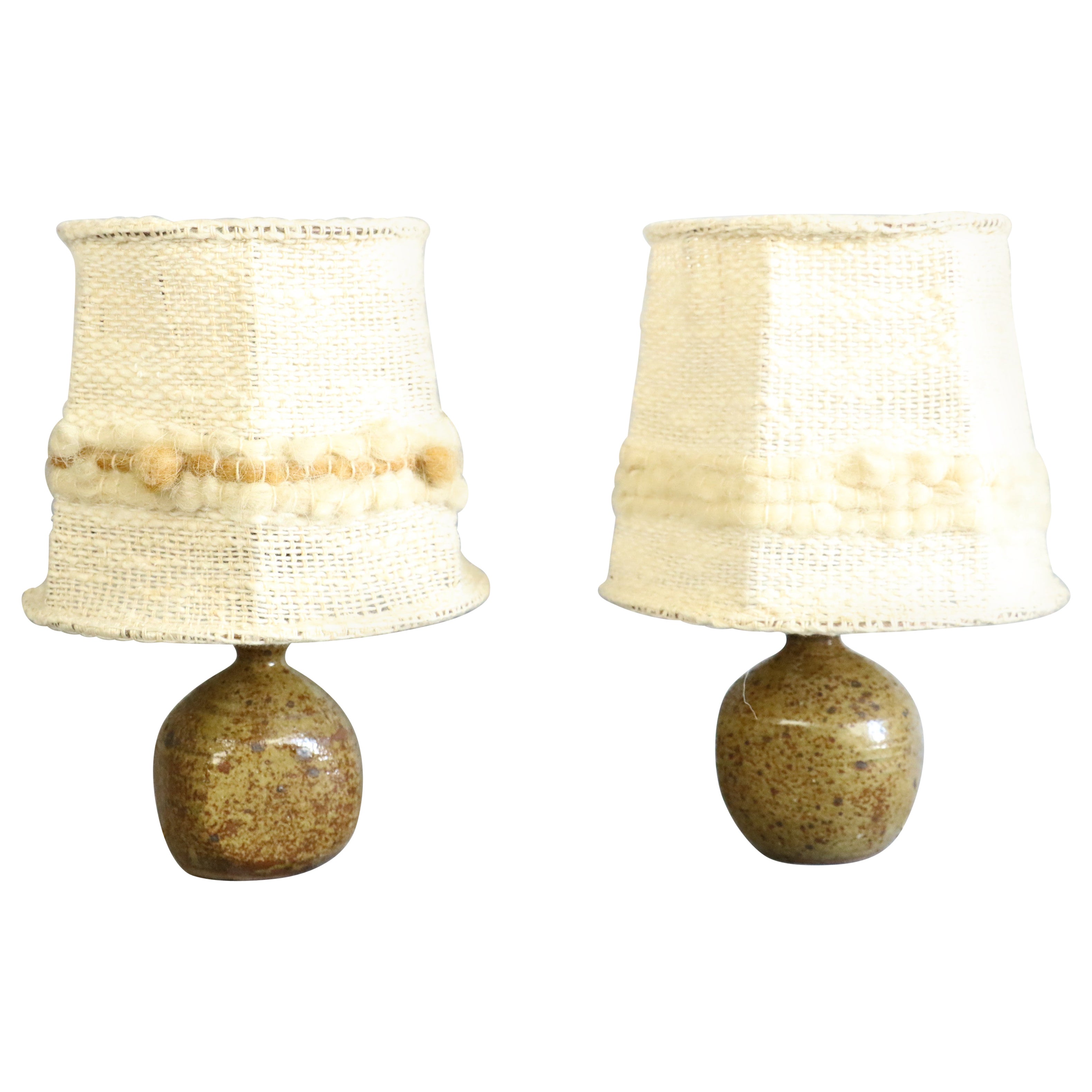 Paire de lampes en grès du milieu du siècle par Guy Baudat, 1960 - Era Tiffoche Lerat
