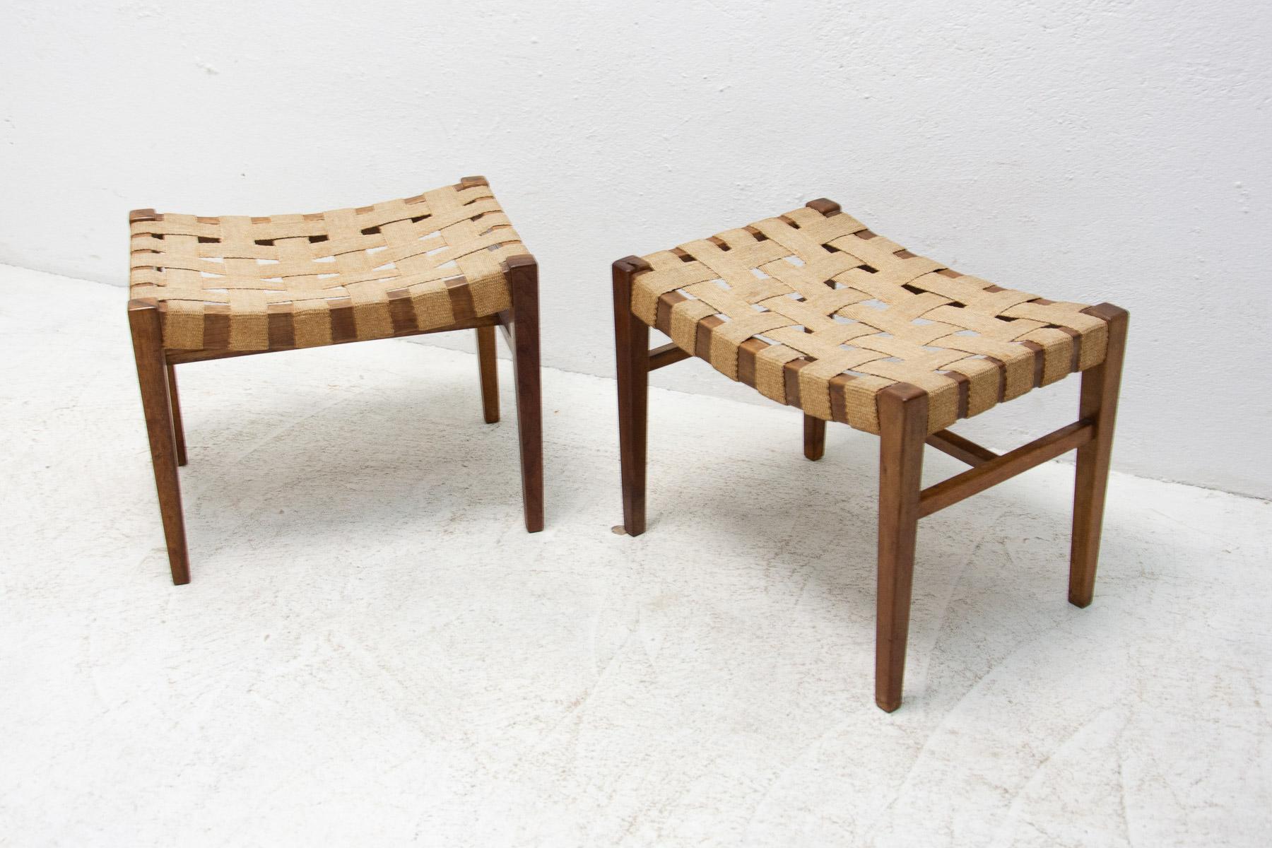 Pair of Mid Century Stools, Footrests by Krasna Jizba, 1960´S, Czechoslovakia In Good Condition In Prague 8, CZ
