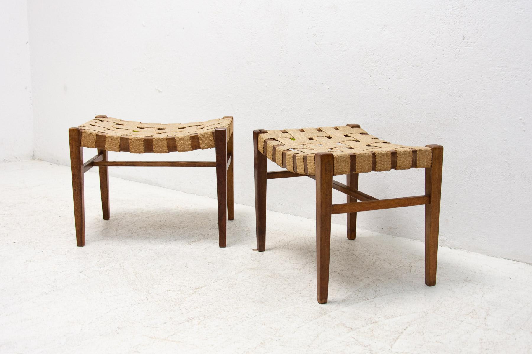 Pair of Mid Century Stools, Footrests by Krasna Jizba, 1960´S, Czechoslovakia 1