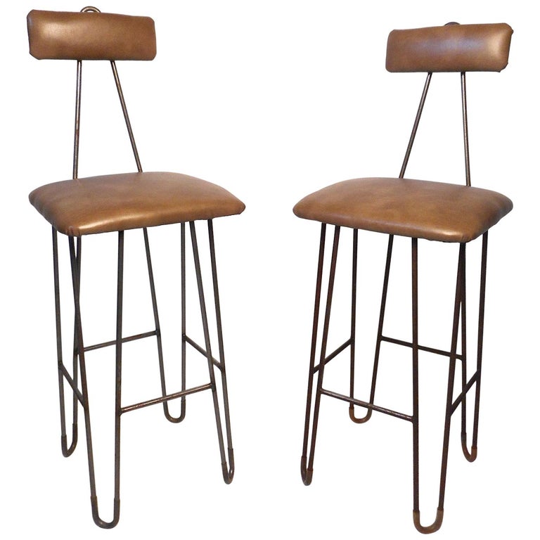 Pair of Mid-Century Stools For Sale