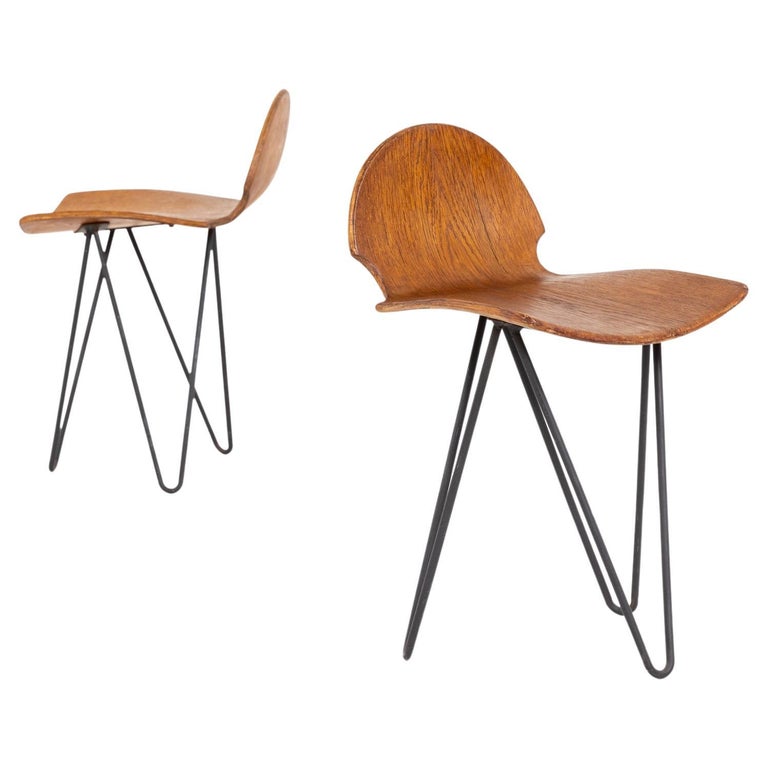 Pair of MidCentury Stools For Sale at 1stDibs
