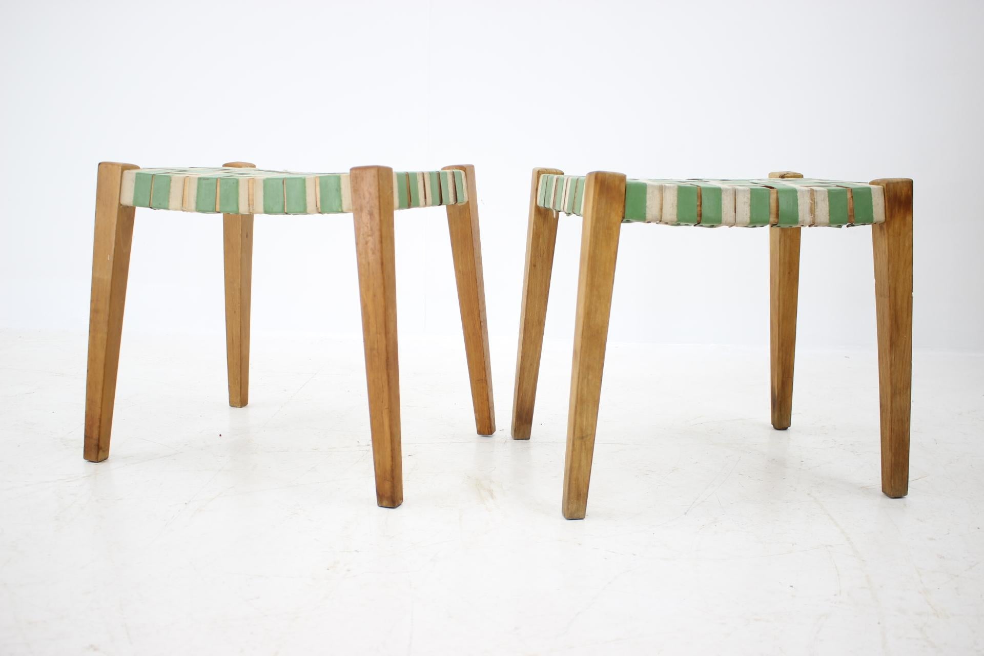 Pair of Midcentury Stools or Tabourets, 1950s For Sale 3