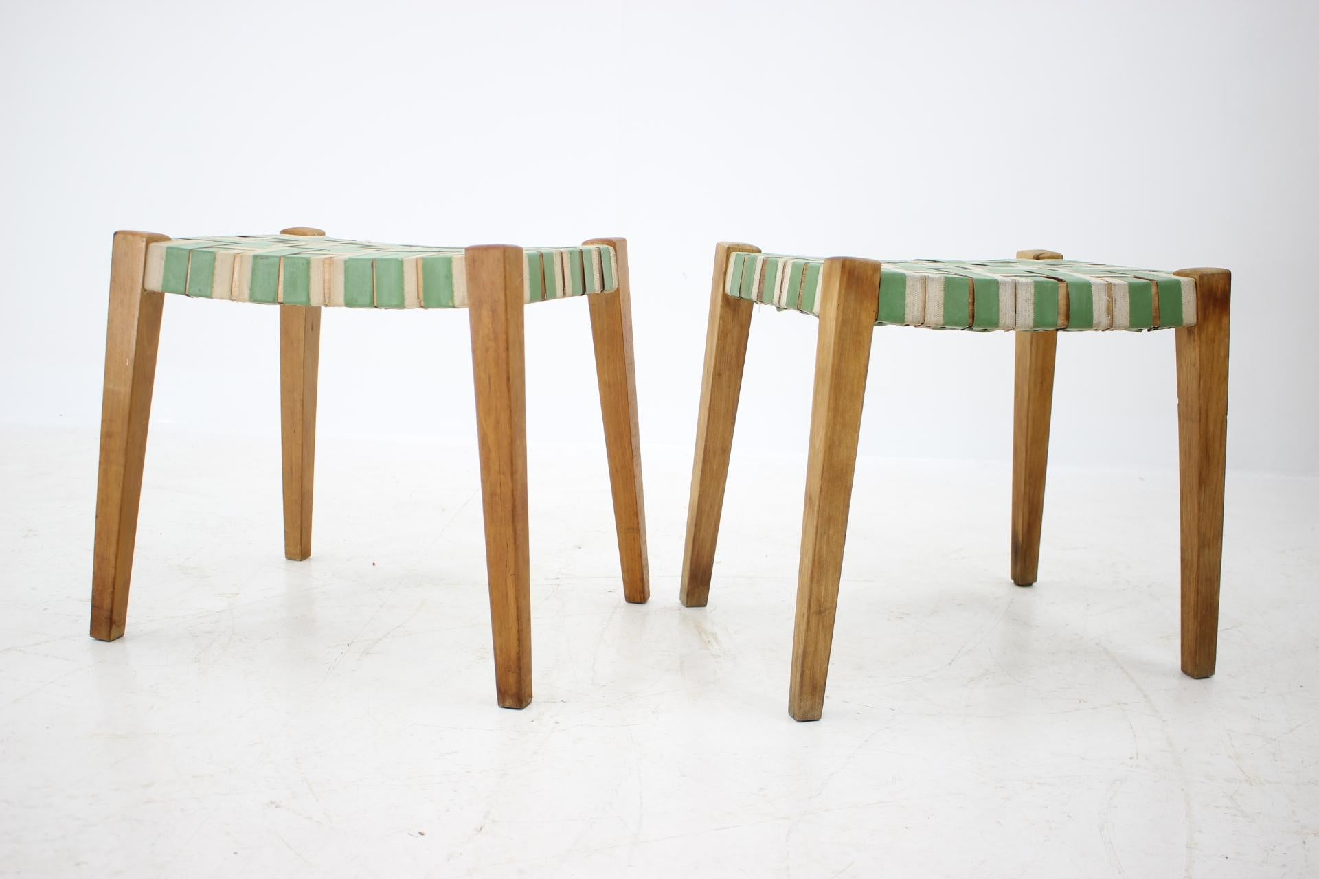 Mid-20th Century Pair of Midcentury Stools or Tabourets, 1950s For Sale