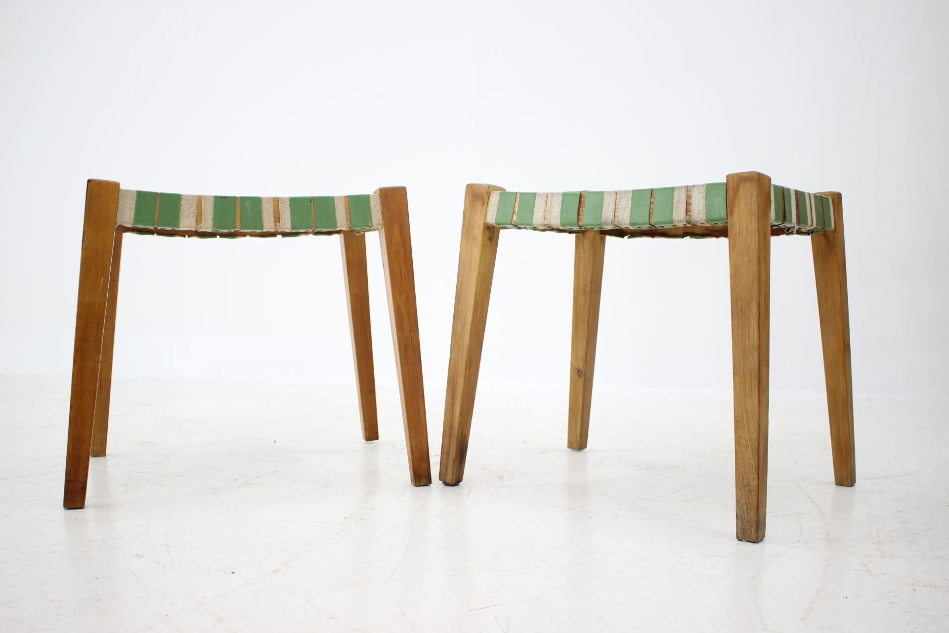 Pair of Midcentury Stools or Tabourets, 1950s For Sale 1