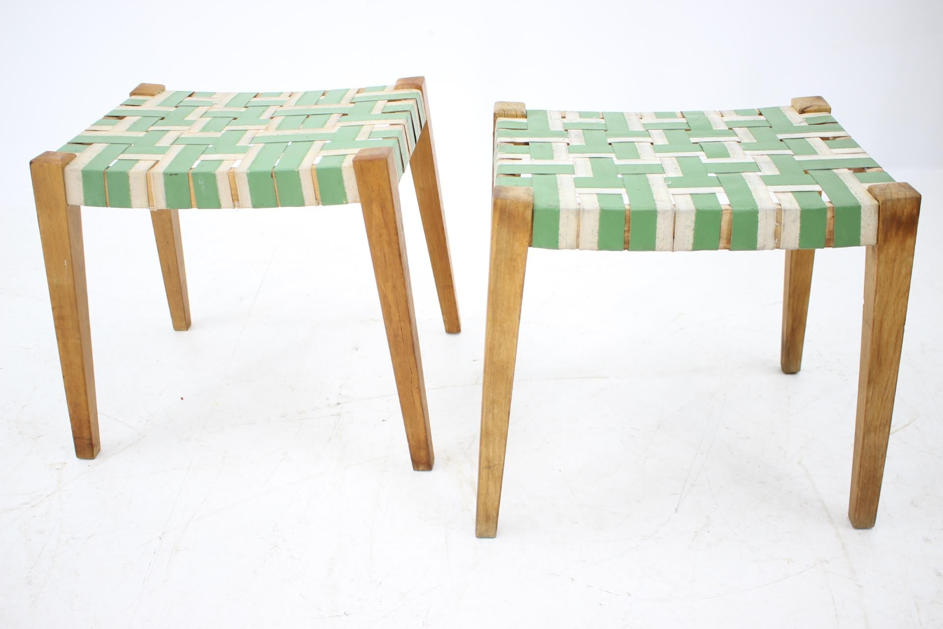 Pair of Midcentury Stools or Tabourets, 1950s For Sale 2