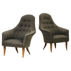 Paar Mid Century "Stora Adam" Sessel von Kerstin Hörlin-Holmquist, 1950er Jahre