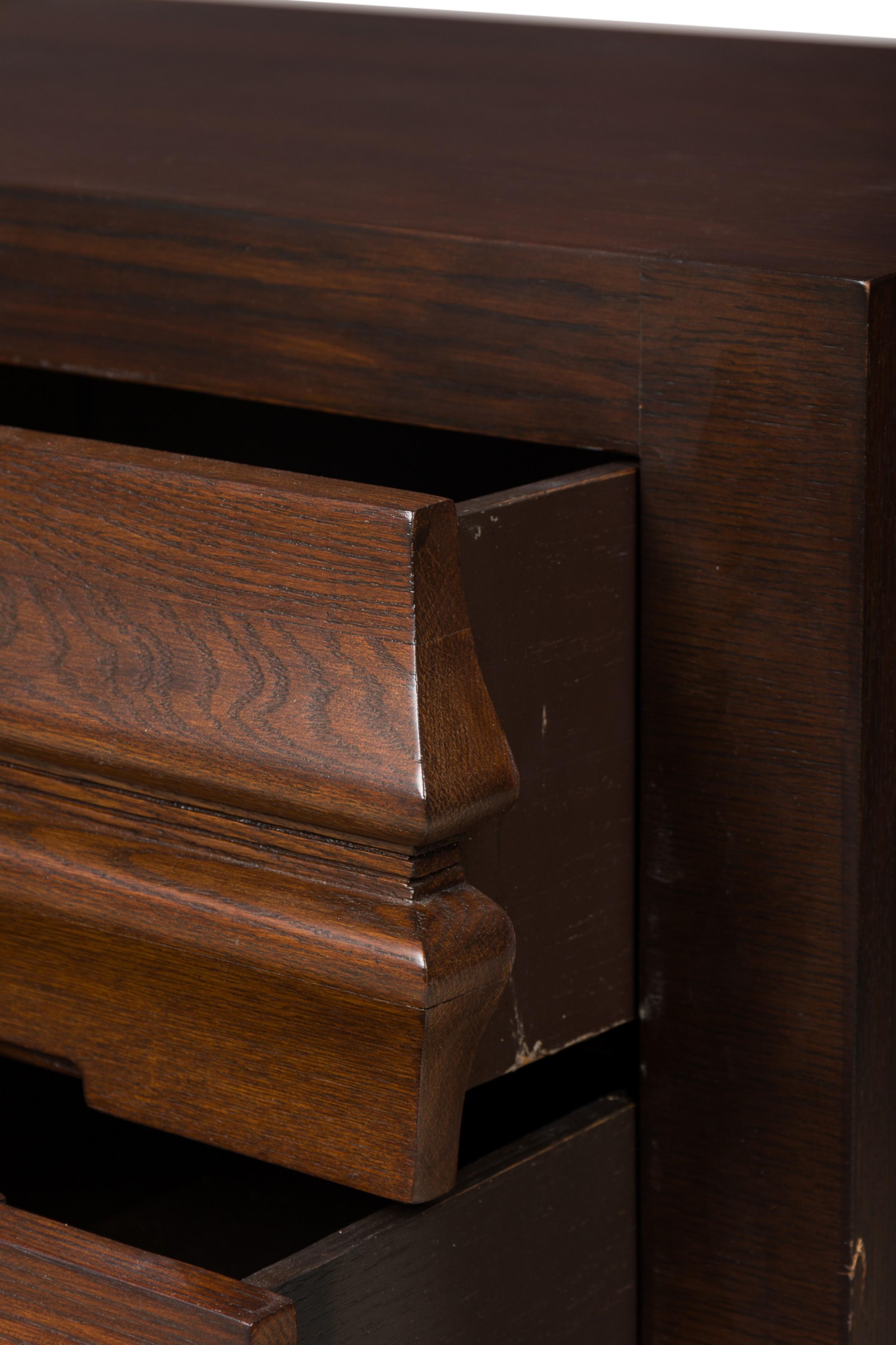 Pair of Mid-Century Style 4-Drawer Mahogany Dressers 6