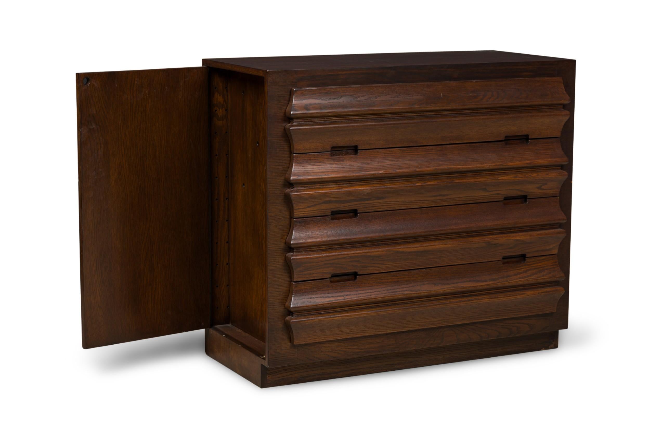 Pair of Mid-Century Style 4-Drawer Mahogany Dressers 2