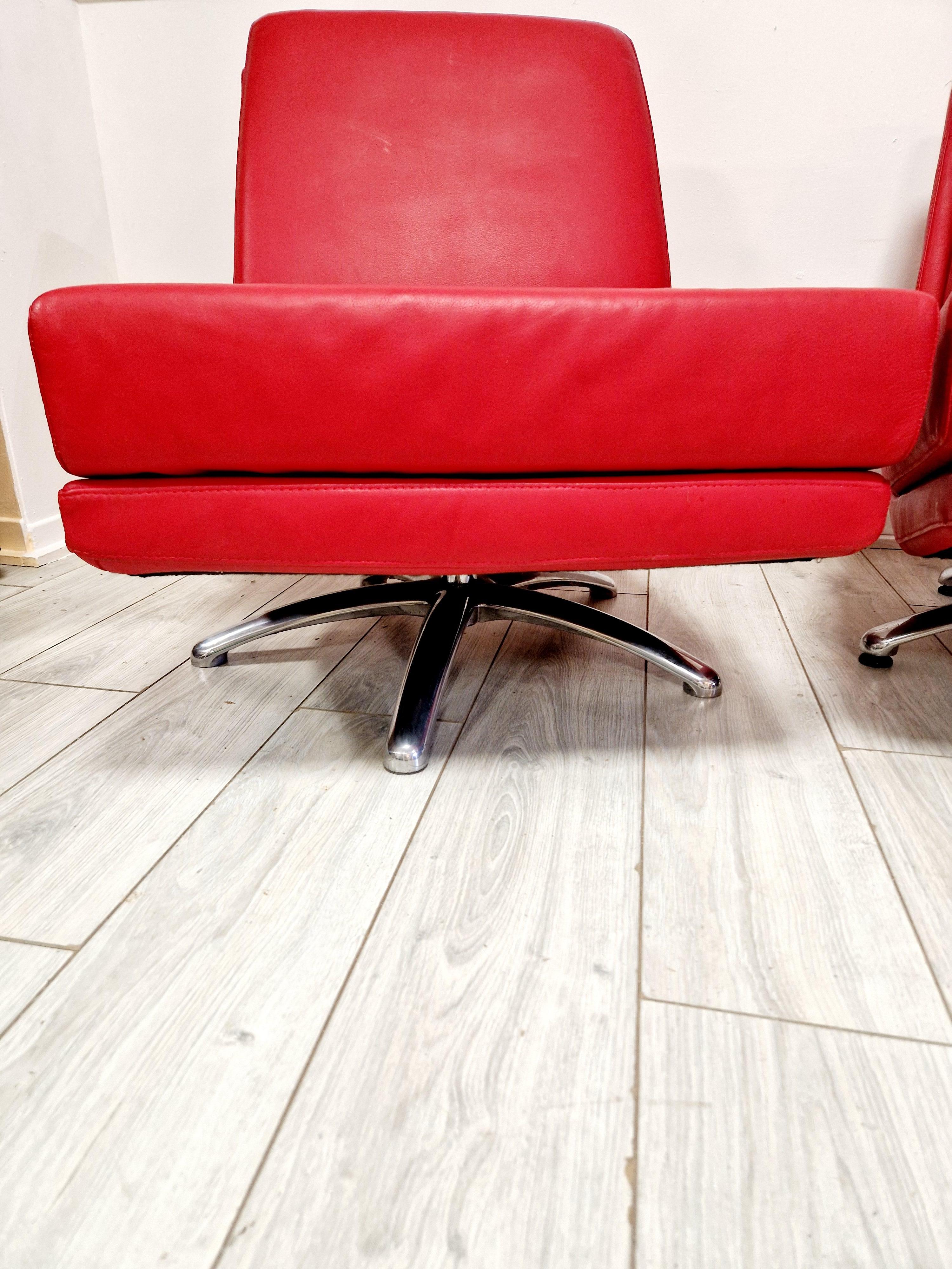 Pareja de sillas giratorias Breeze de estilo Mid Century Cajus Maelum para Fjords siglo XX en venta