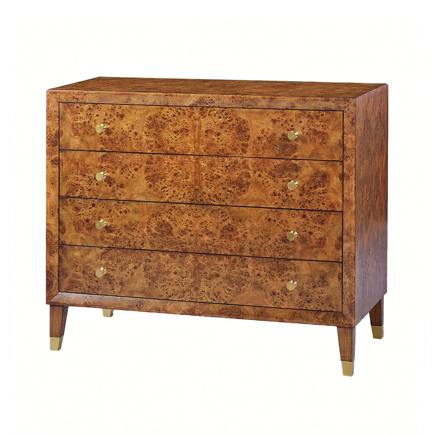 Pair of Mid-Century Style Burl Dressers In New Condition For Sale In Westwood, NJ