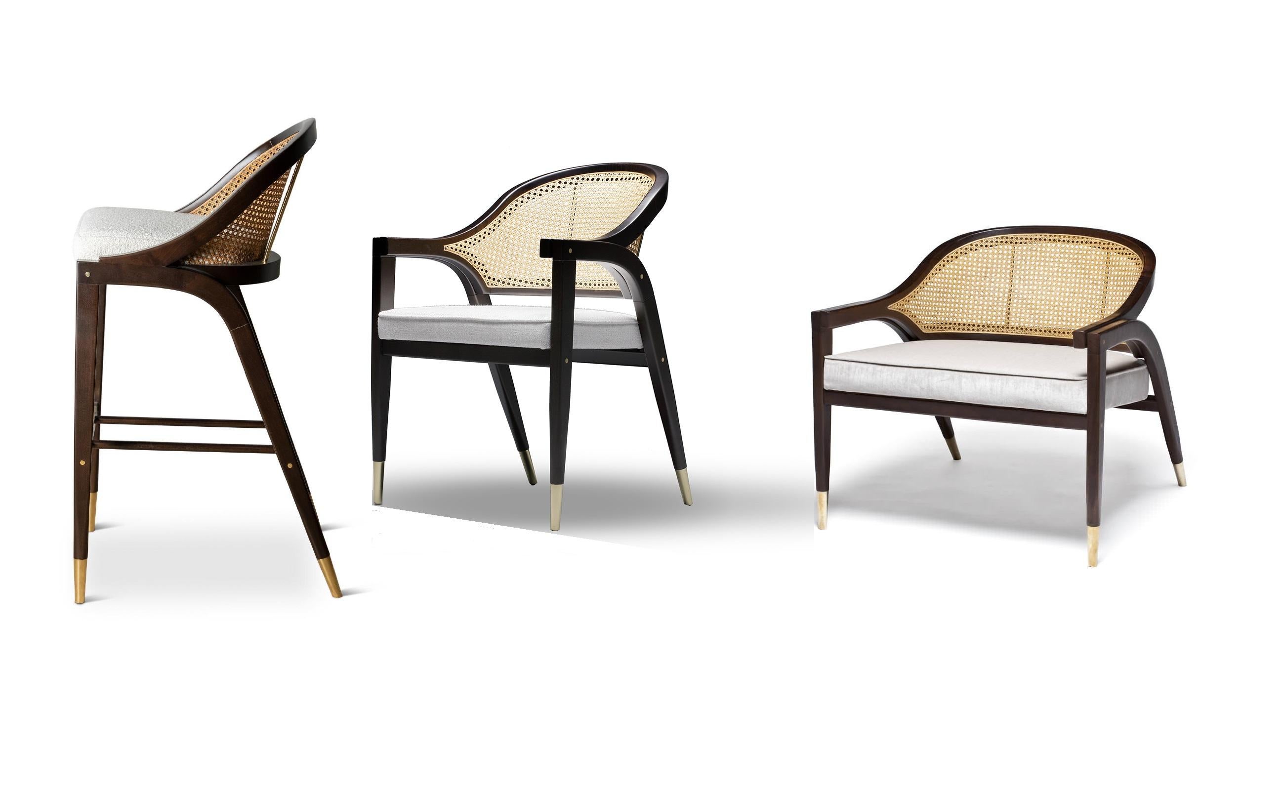 Con un pizzico di retrò, il design di questo sgabello si ispira agli anni '50 e al movimento modernista di quel periodo.
L 51 cm  20