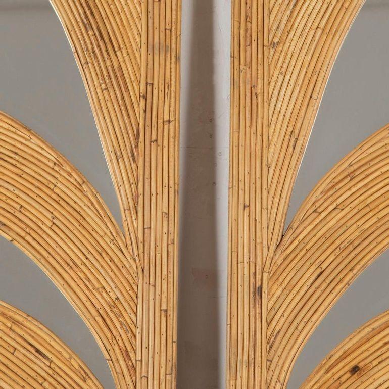 Mid-Century Modern Pair of Mid-Century Style French Bamboo Mirrors For Sale
