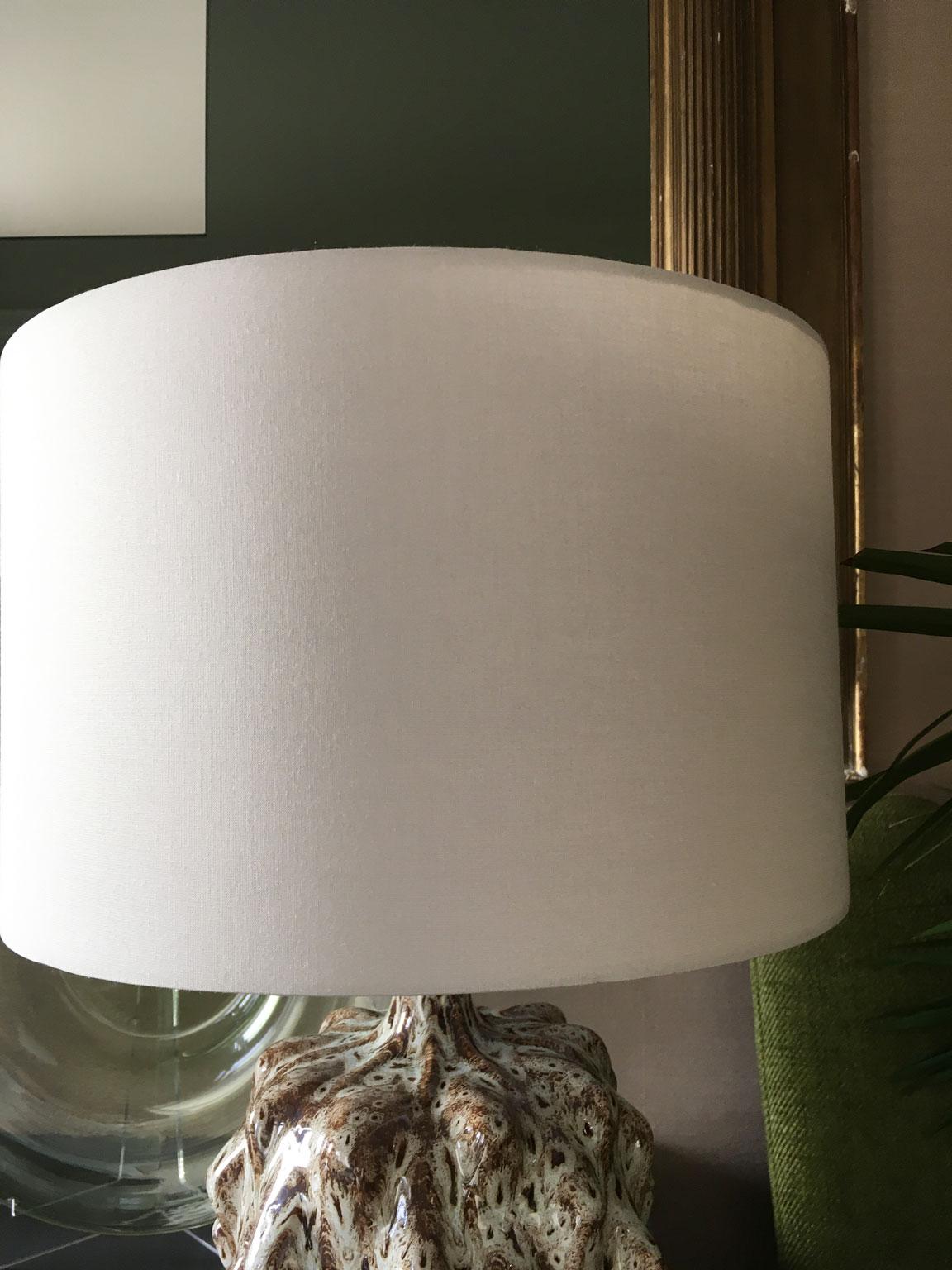 Coppia di lampade da tavolo in ceramica smaltata verde in stile metà secolo in vendita 1