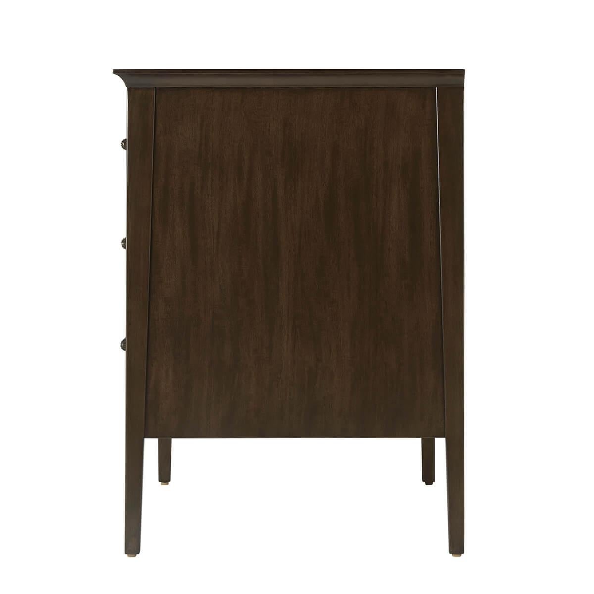 Contemporary Pair of Mid Century Style Nightstands For Sale
