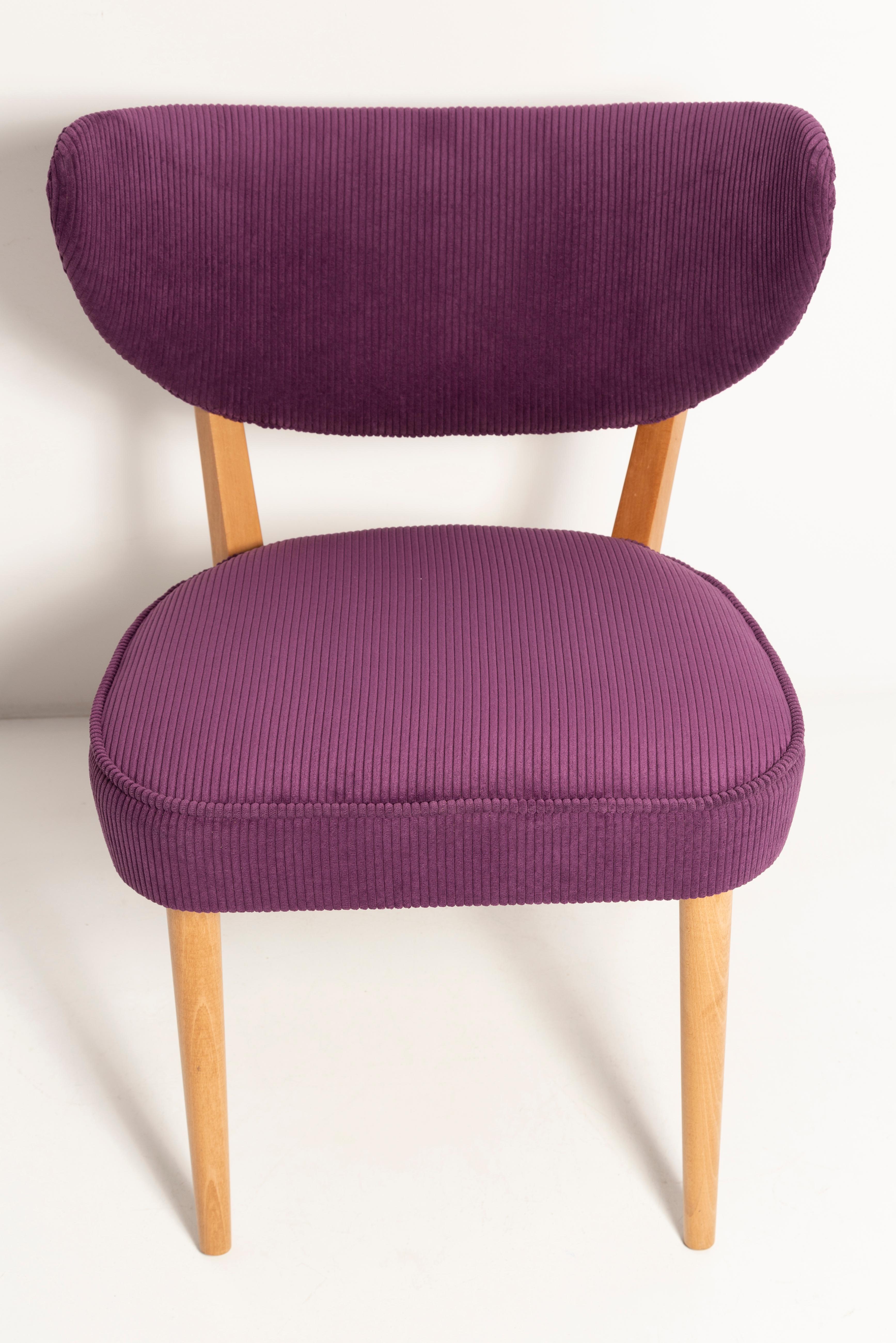 Pair of Midcentury Style Violet Velvet Club Chairs, by Vintola Studio, Europe For Sale 5