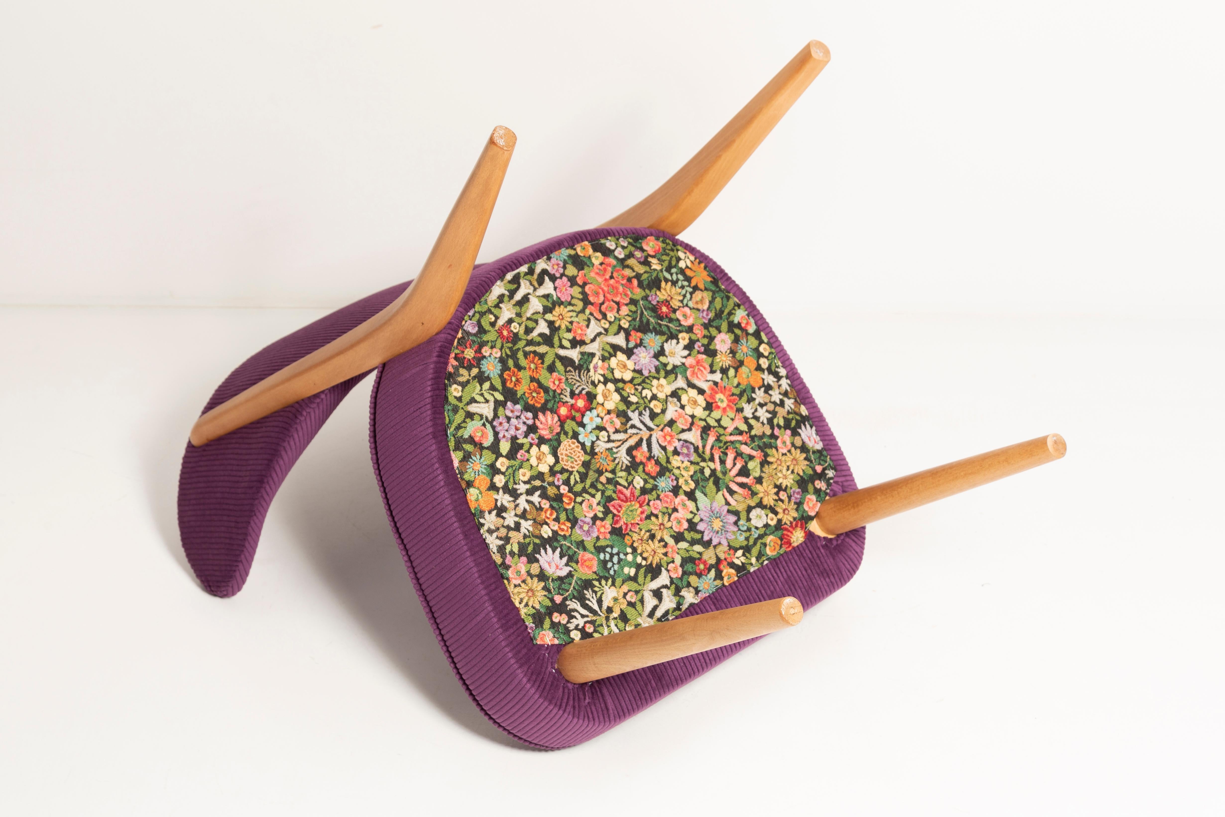 Paire de fauteuils club en velours violet de style mi-siècle, par Vintola Studio, Europe en vente 6