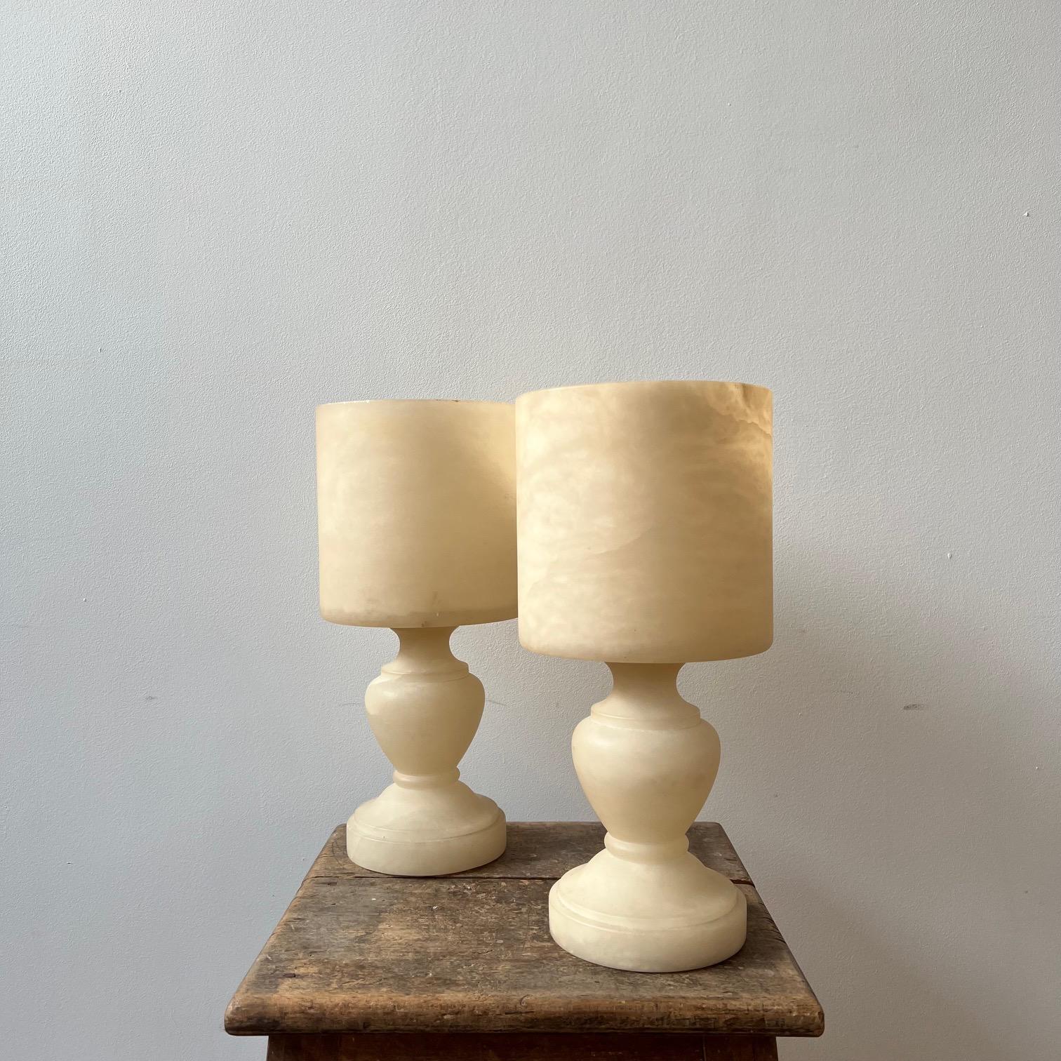 A pair of small simple table lamps. 

Sweden, c1980s. 

Good vintage condition, some small nicks and wear commensurate with age. 

Since re-wired and PAT tested. 

Price is for the pair. 

Location: London Gallery. 

Dimensions: 31.5