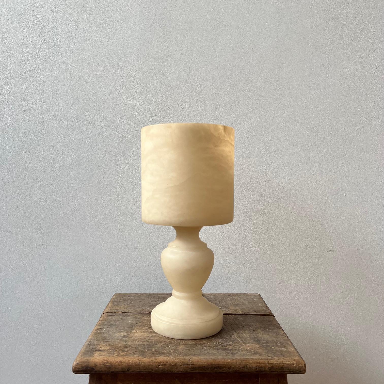 Pair of Mid-Century Swedish Alabaster Table Lamps 2