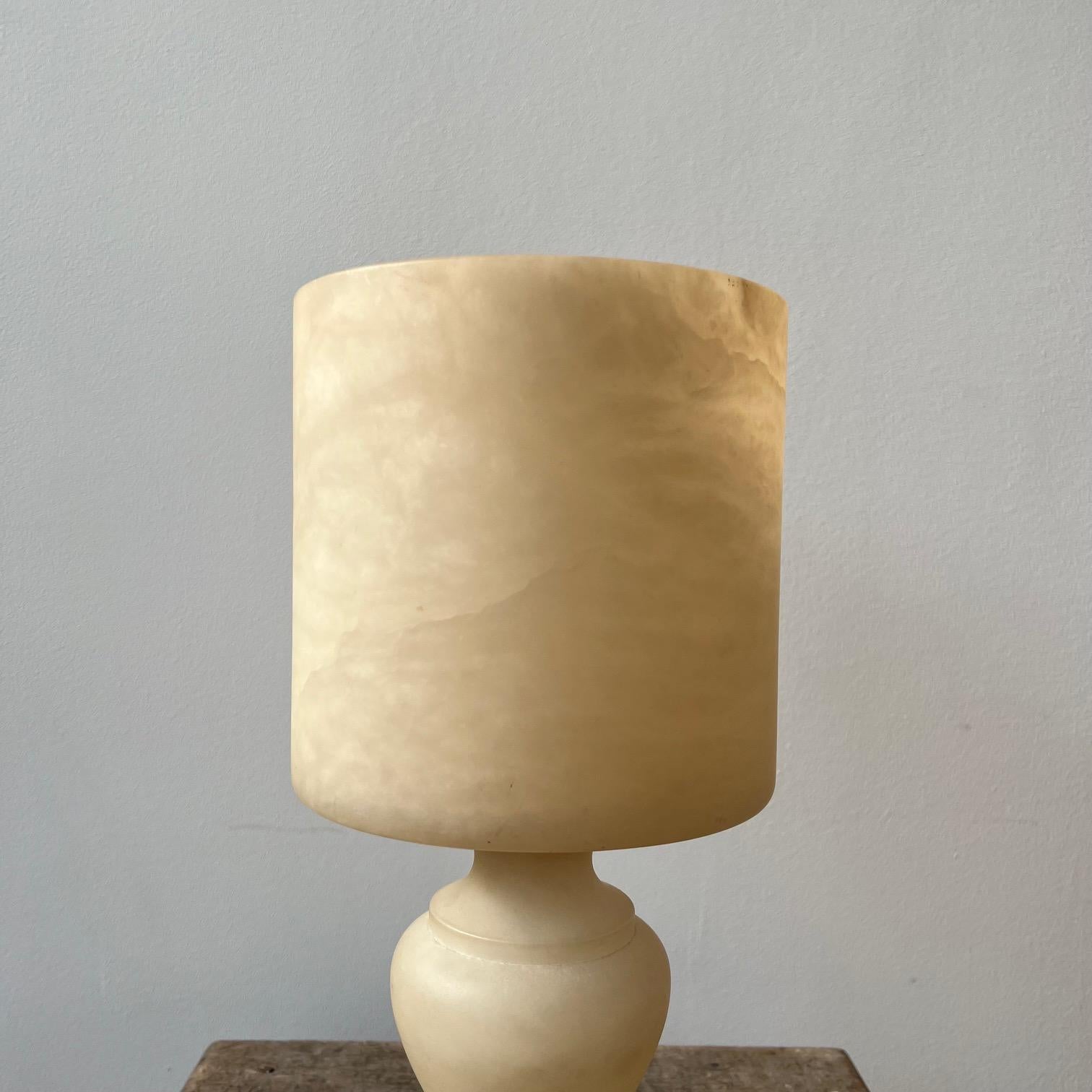 Pair of Mid-Century Swedish Alabaster Table Lamps 3