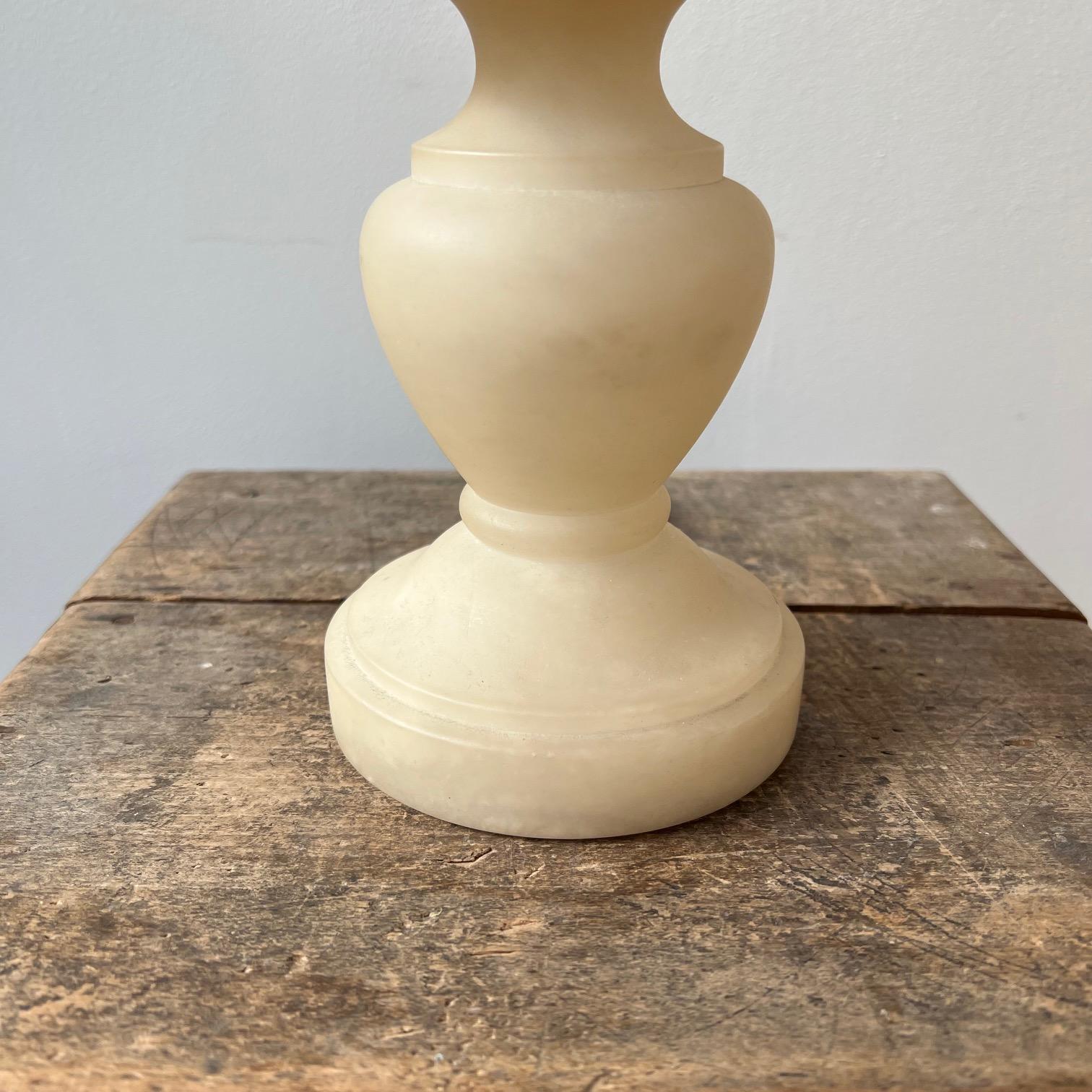 Pair of Mid-Century Swedish Alabaster Table Lamps 4