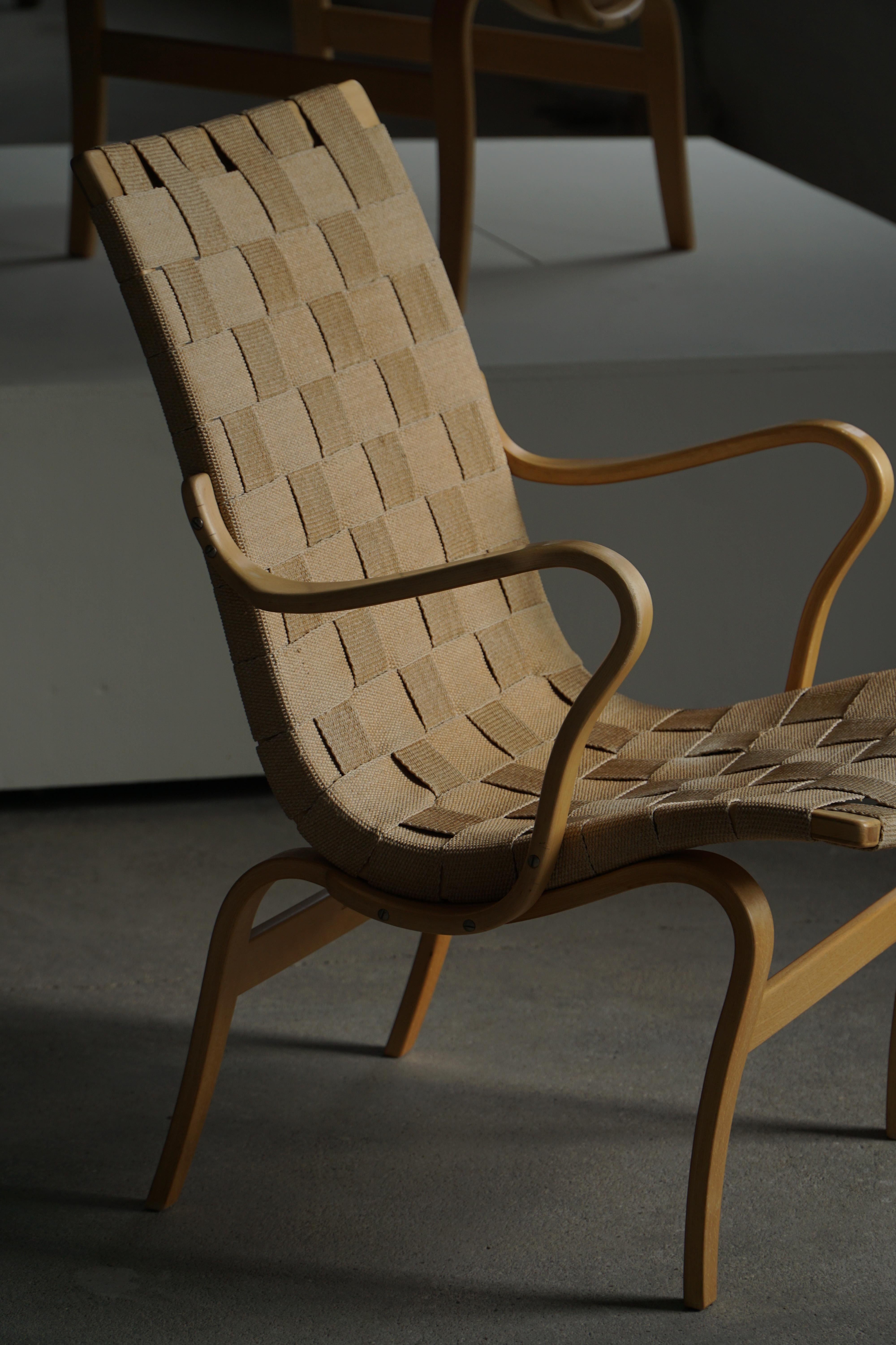 Scandinavo moderno Coppia di poltrone svedesi di metà secolo di Bruno Mathsson, modello 