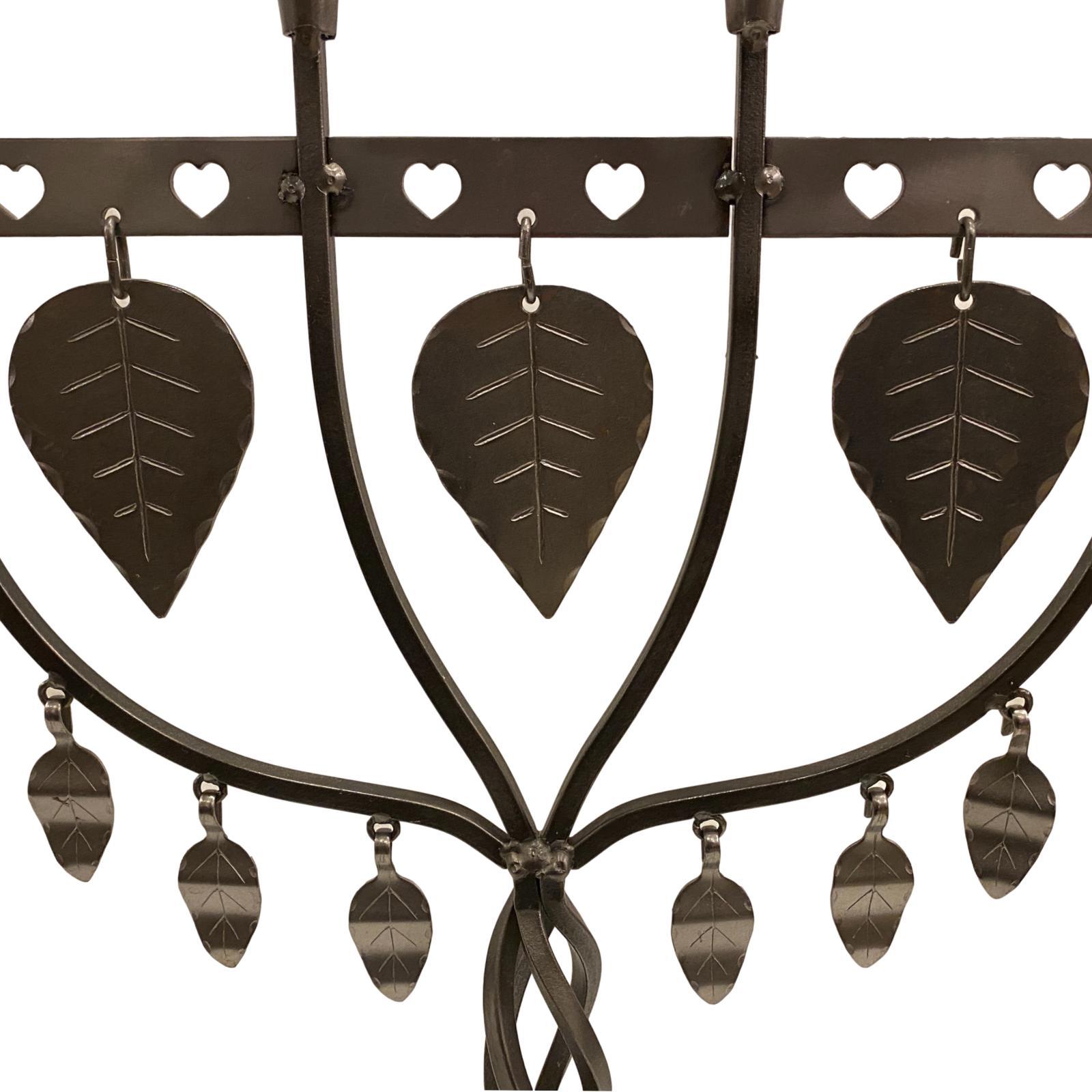 Wrought Iron Pair of Midcentury Swedish Iron Candelabras For Sale