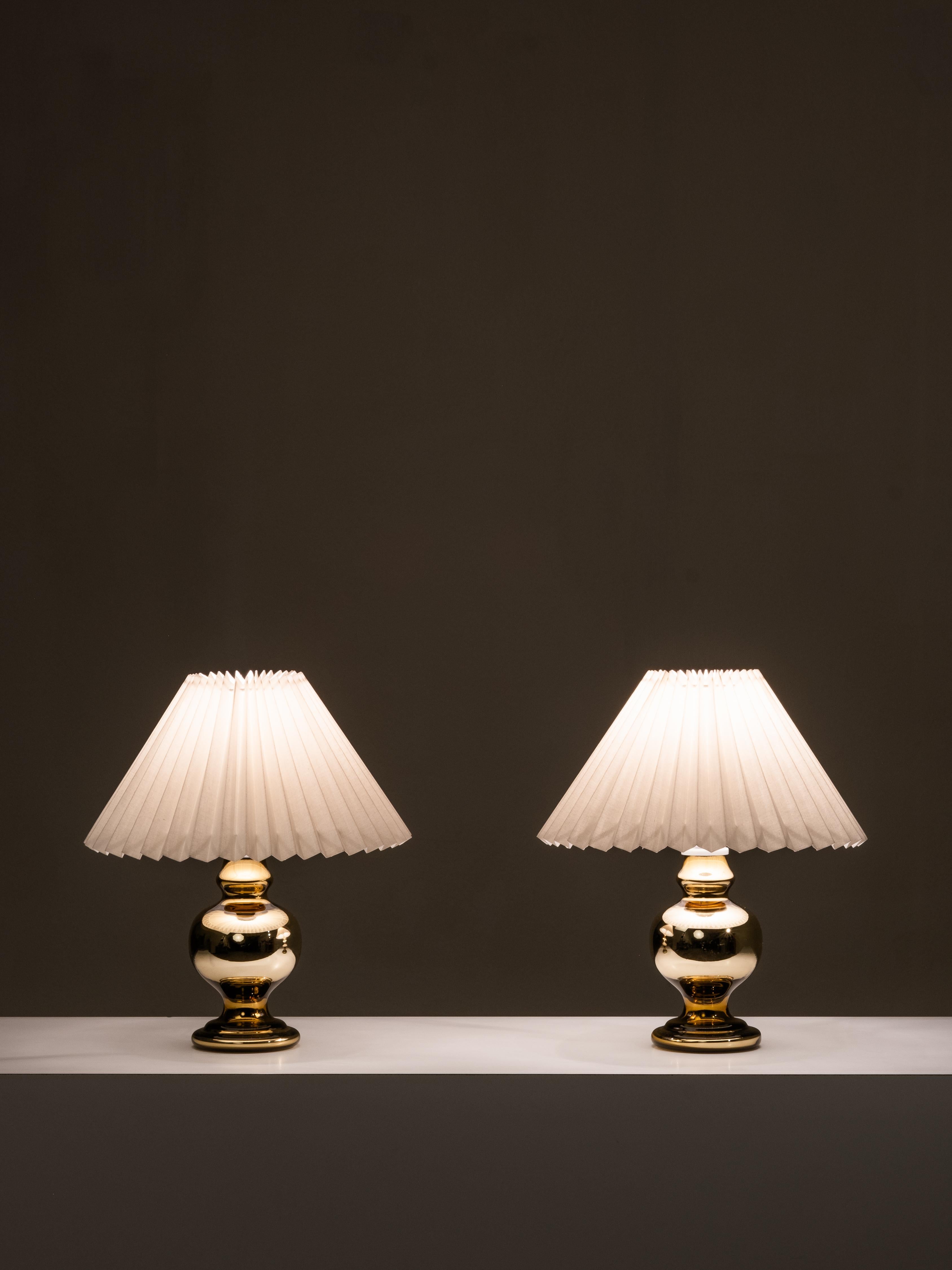 Pair of Mid-Century Swedish Mercury Glass Table Lamps, 1960s For Sale 9