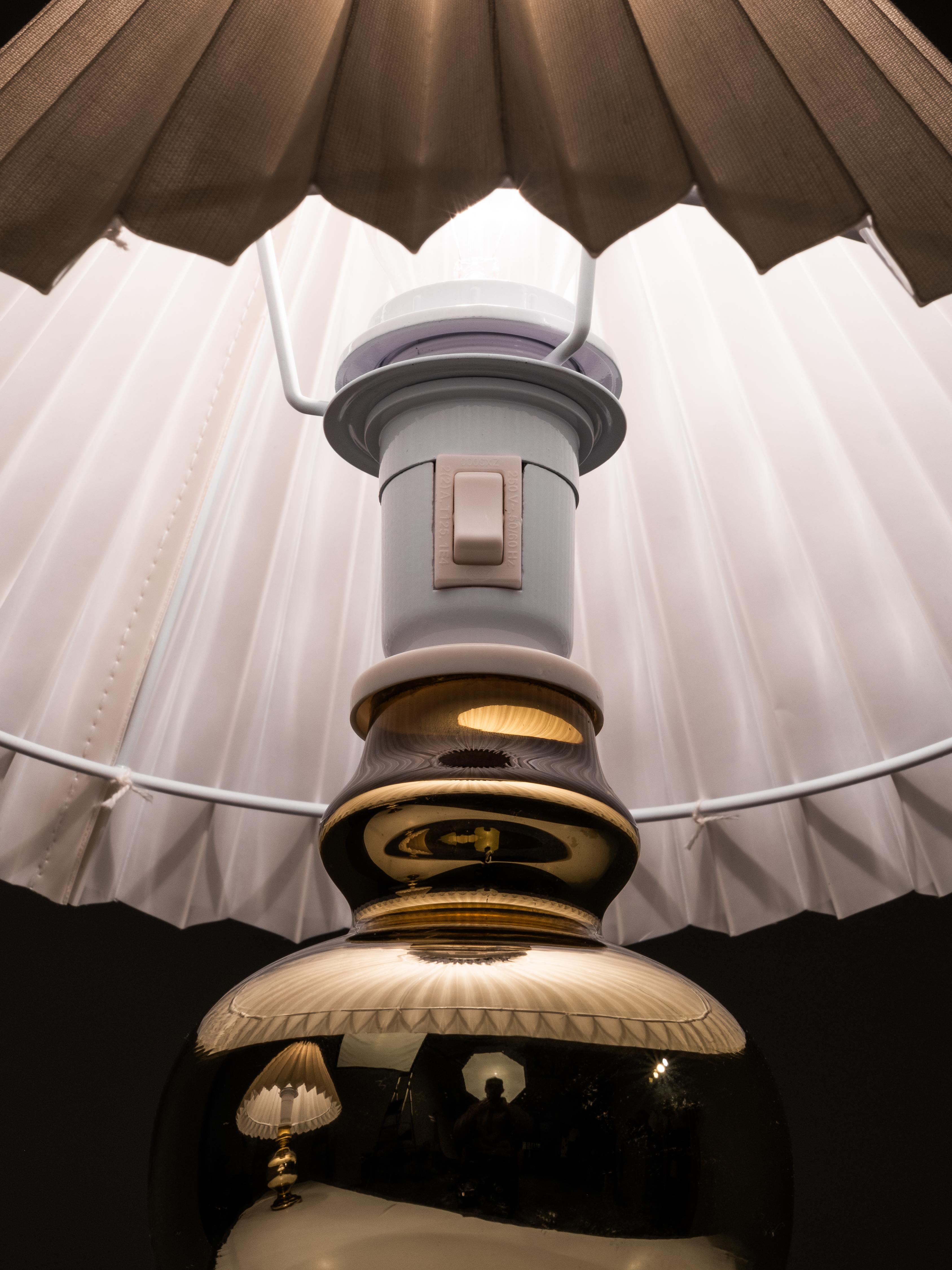 Pair of Mid-Century Swedish Mercury Glass Table Lamps, 1960s For Sale 13