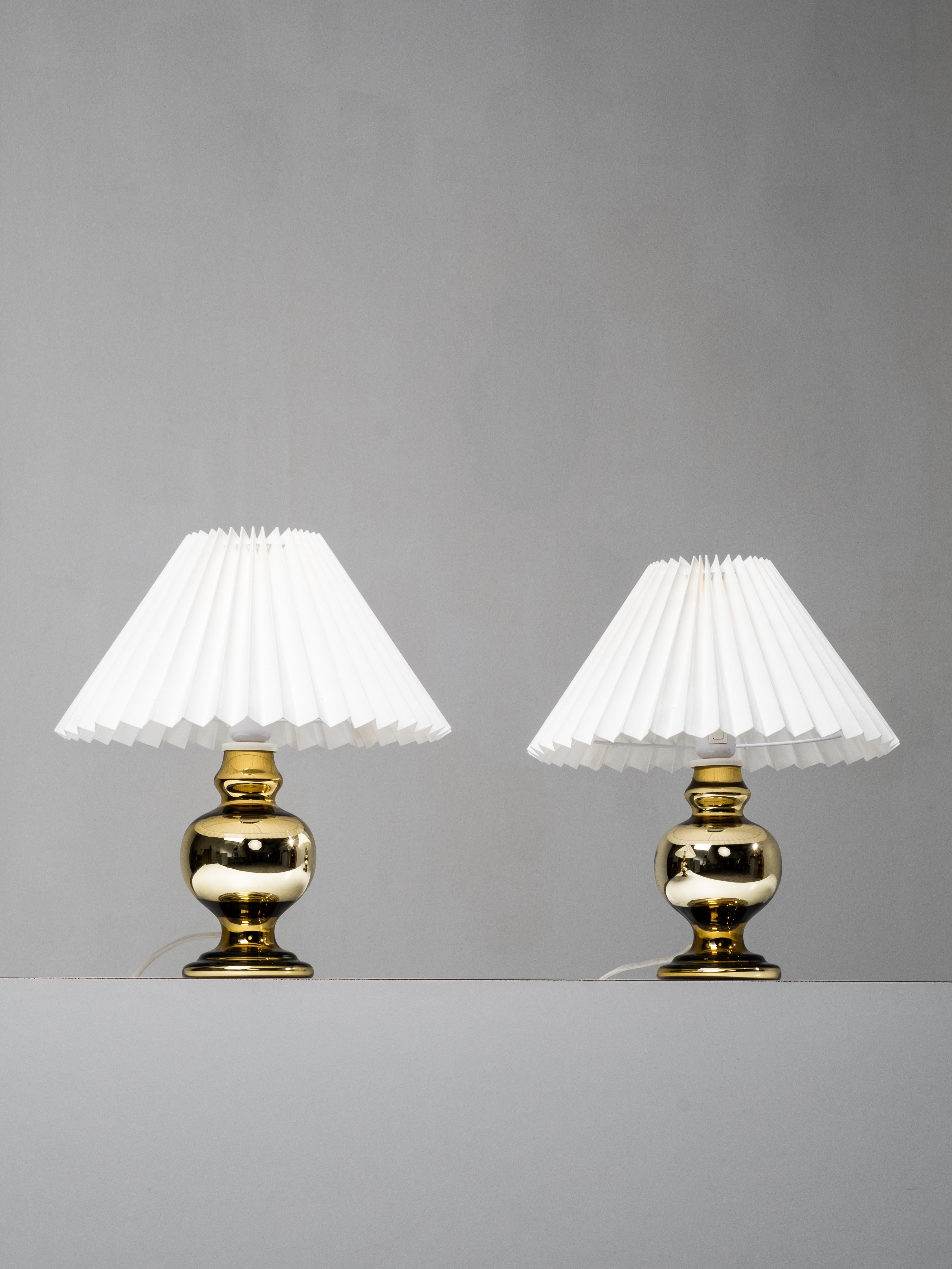 Scandinavian Modern Pair of Mid-Century Swedish Mercury Glass Table Lamps, 1960s For Sale