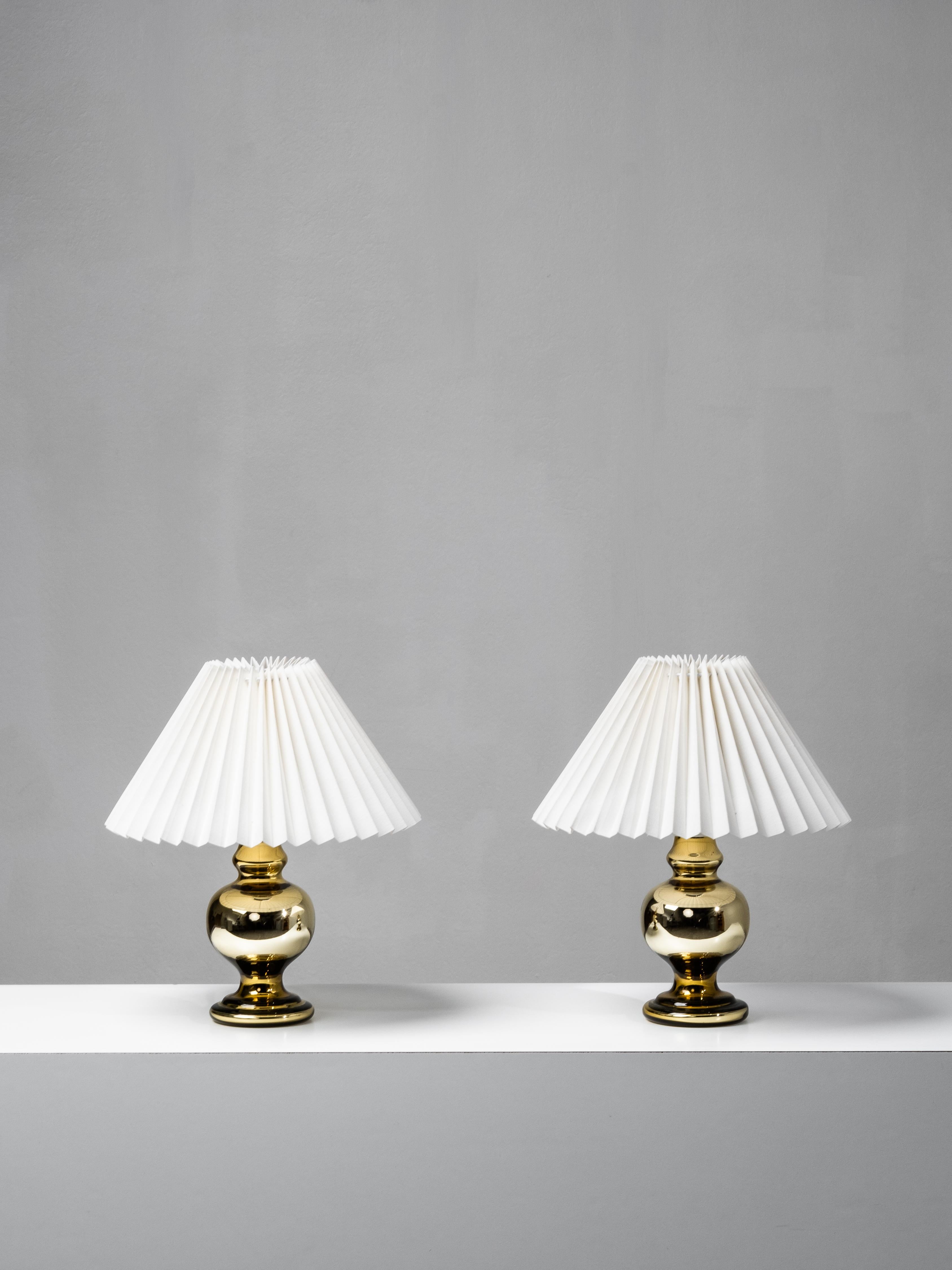 Pair of Mid-Century Swedish Mercury Glass Table Lamps, 1960s In Good Condition For Sale In Karis, Nyland