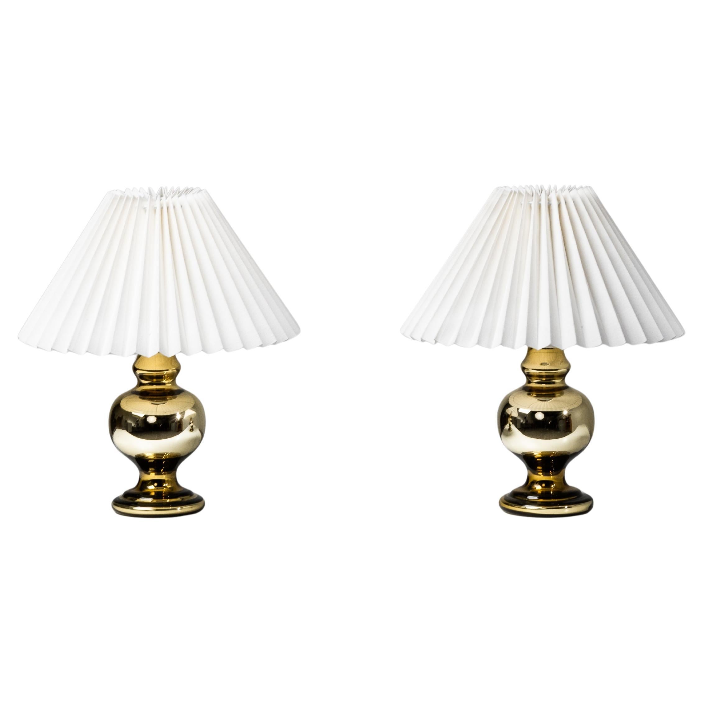 Pair of Mid-Century Swedish Mercury Glass Table Lamps, 1960s For Sale