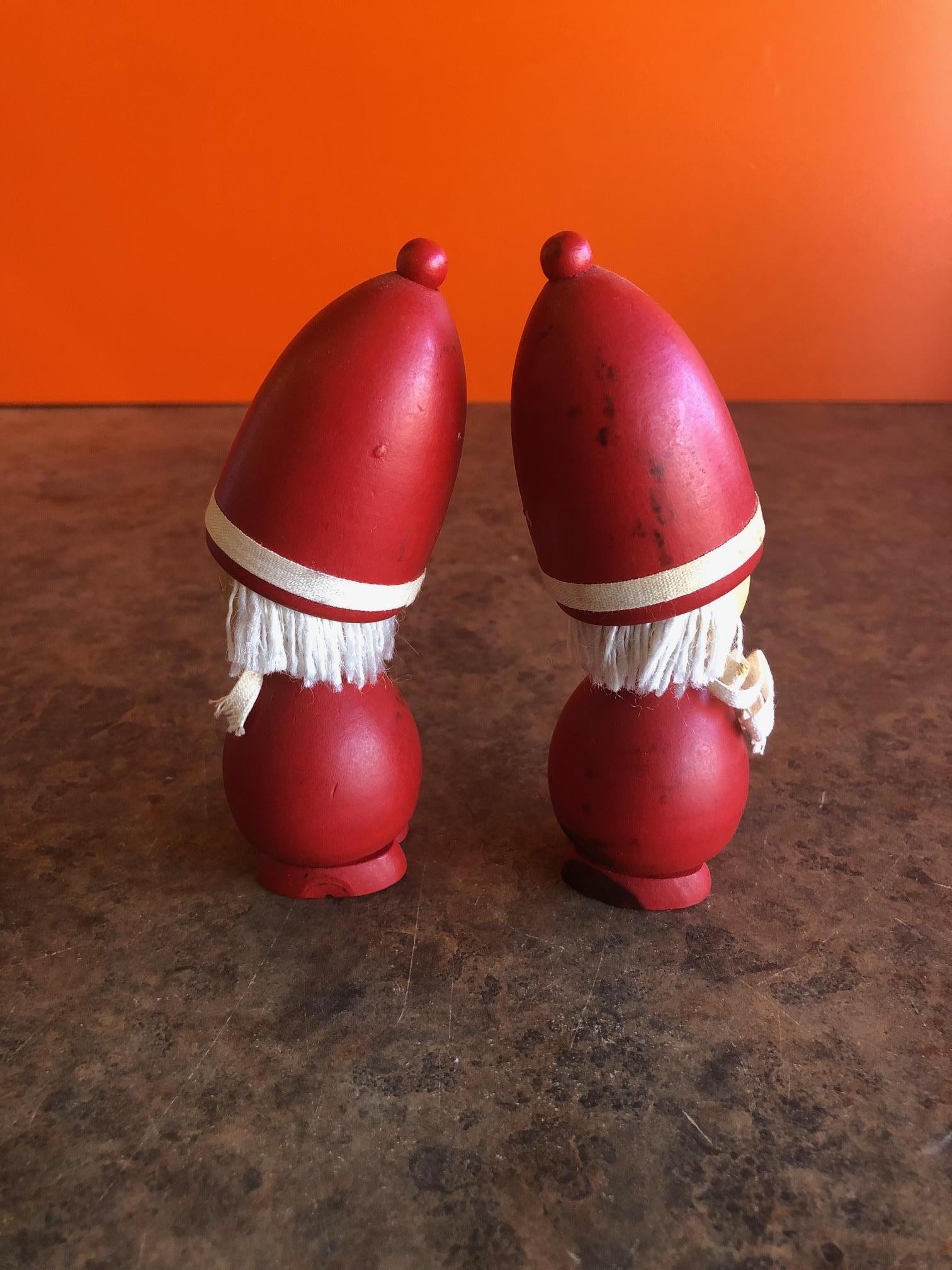 Scandinavian Modern Pair of Midcentury Swedish Tomte Figures / Children / Toys