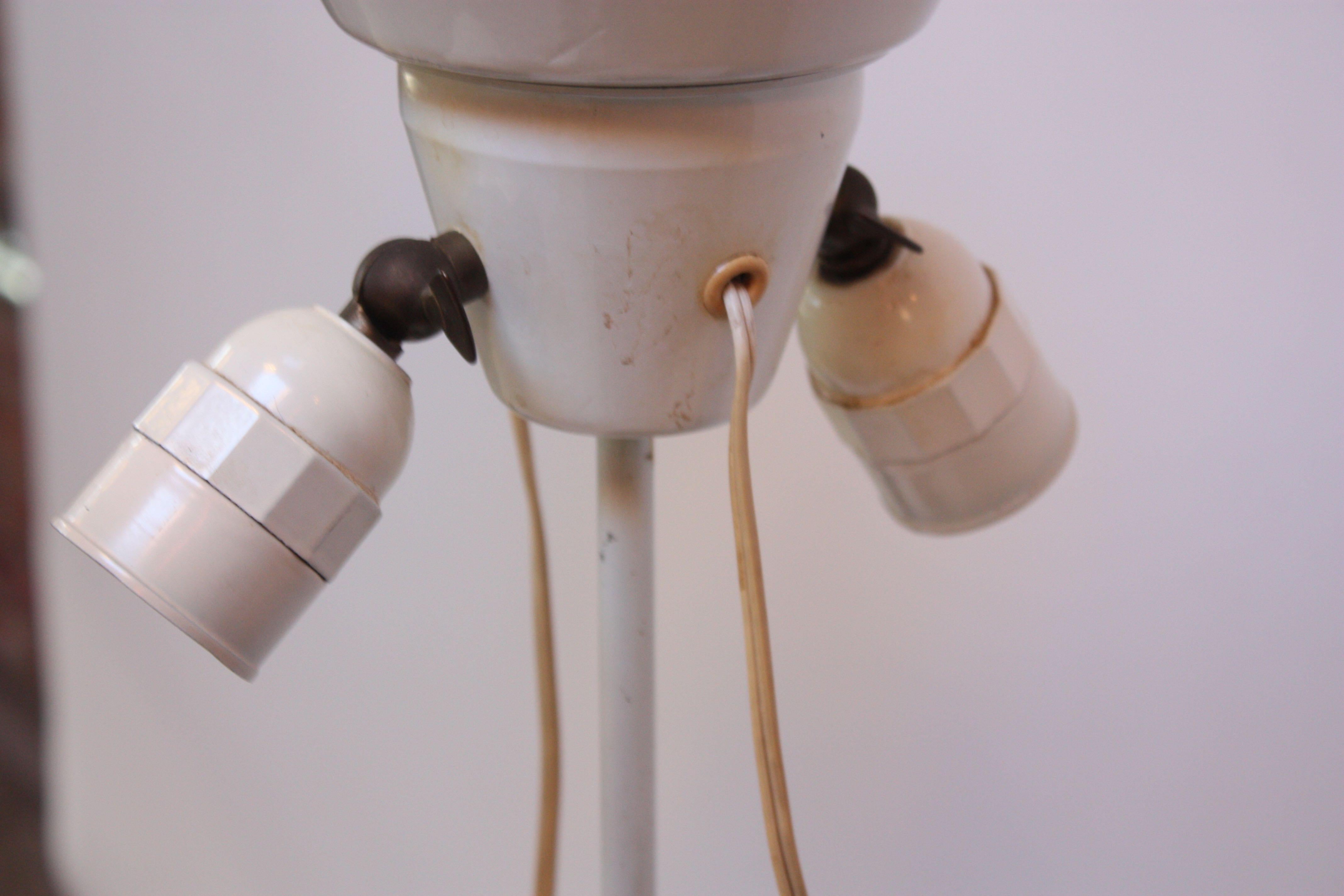 Paar übergroße schweizer Keramik-Tischlampen aus der Mitte des Jahrhunderts von Mattli im Angebot 10