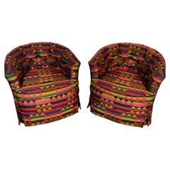 Pair of Mid-Century Swivel Chairs by the Schoonbeck Co. Newly Reupholstered