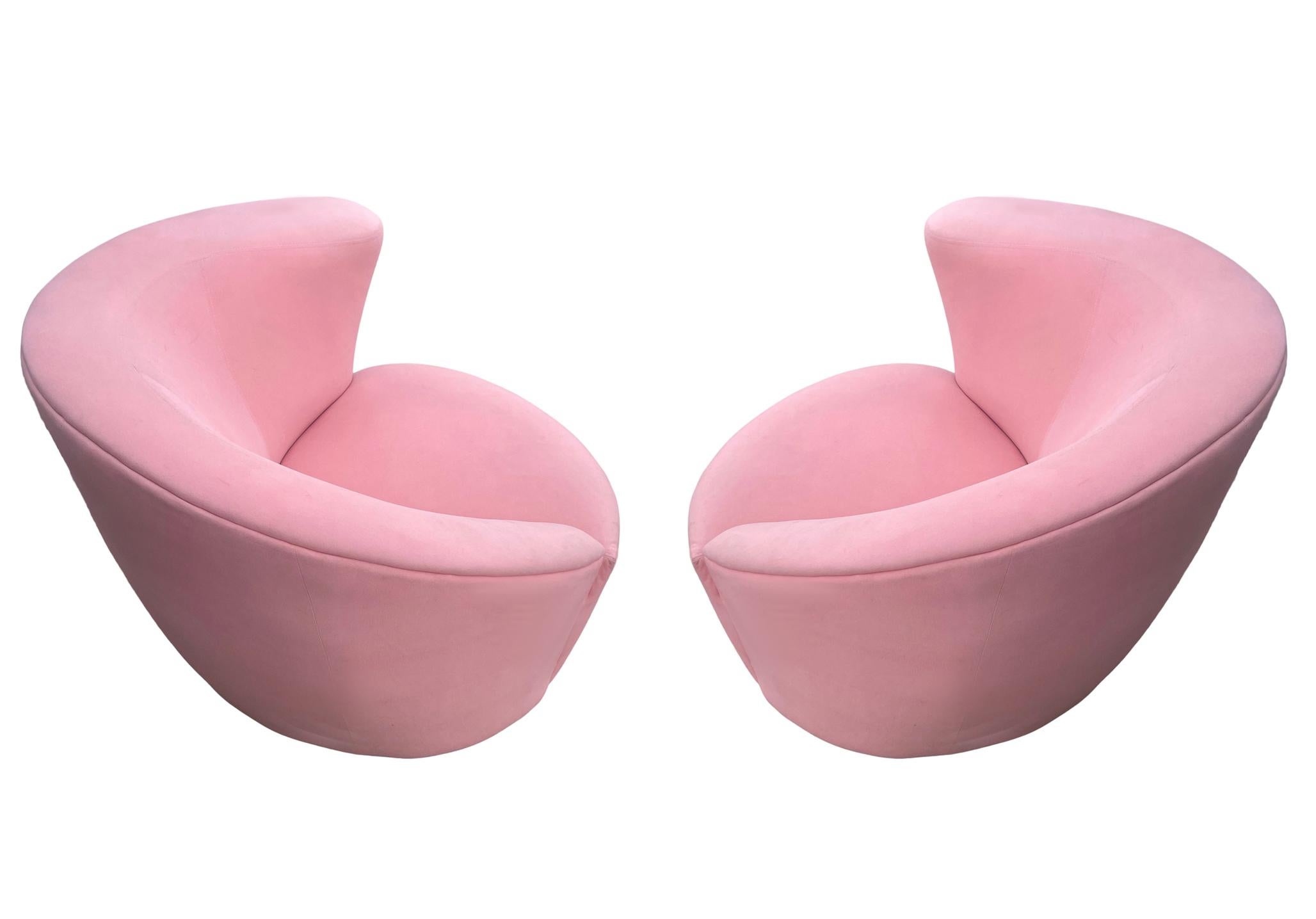 Pair of Mid Century Swivel Lounge Chairs by Vladimir Kagan for Preview 4