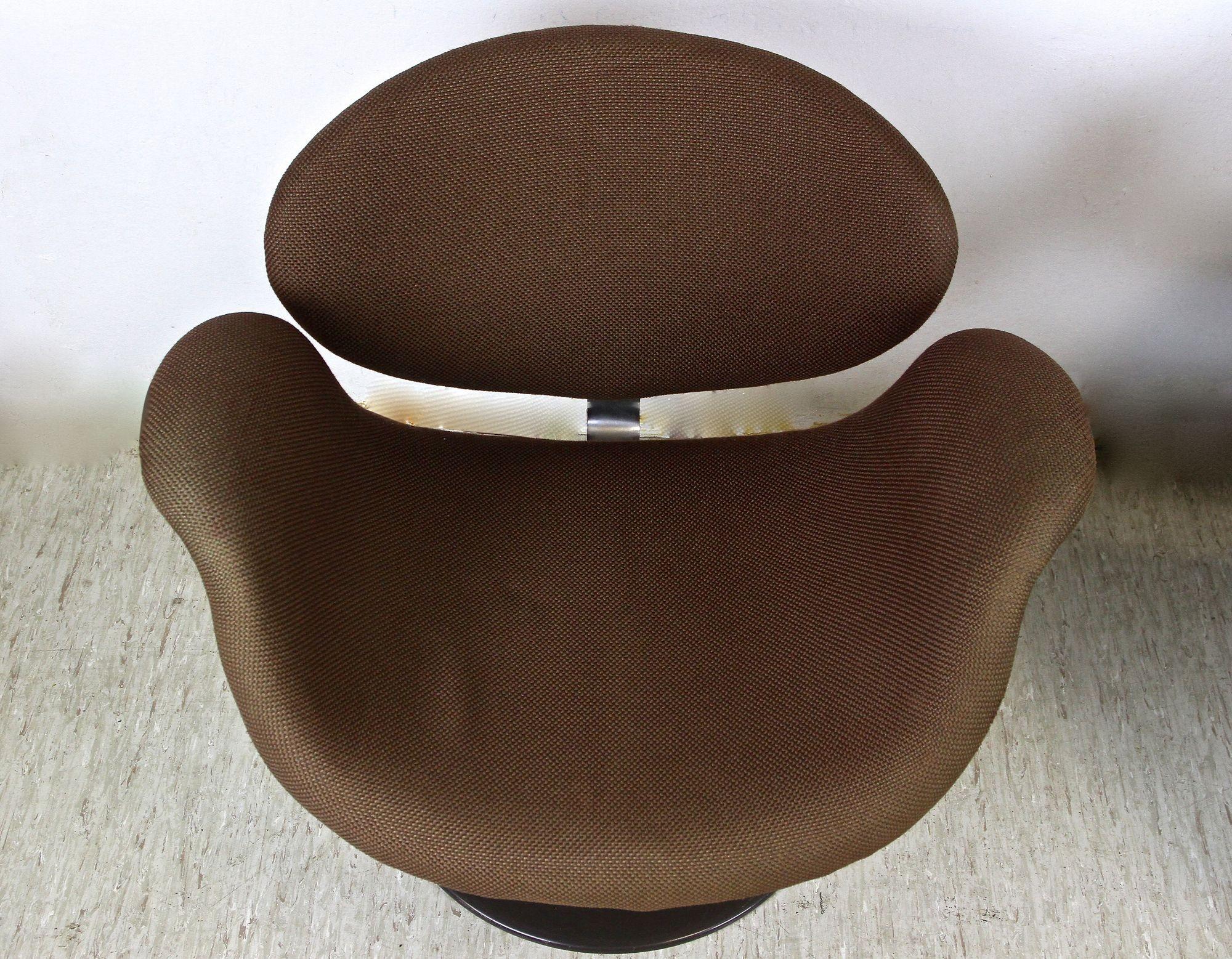 Ein Paar drehbare Tulpen-Sessel aus der Mitte des Jahrhunderts von Pierre Paulin, NL um 1965 (Moderne der Mitte des Jahrhunderts) im Angebot
